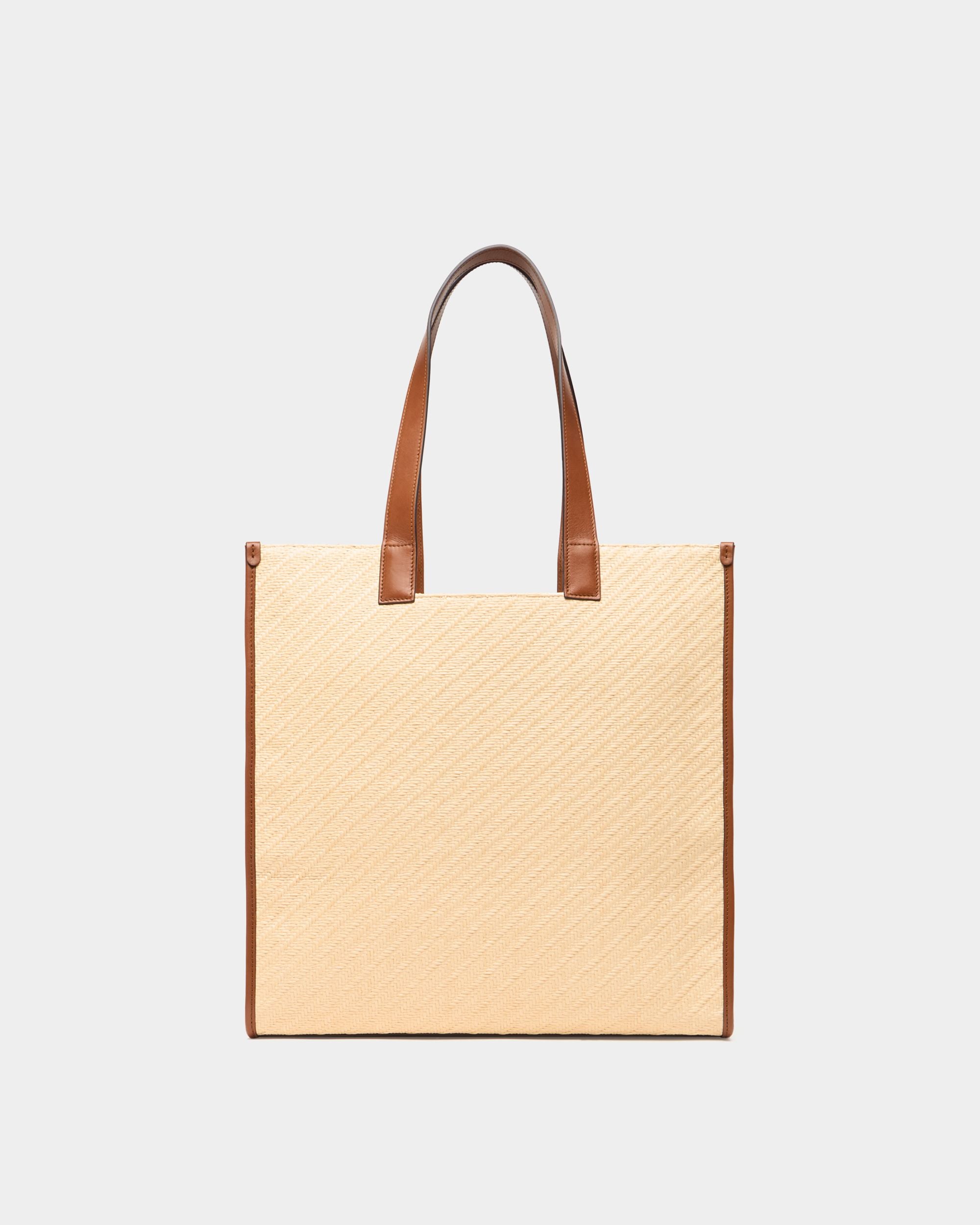 Bally Global - La Plage Tote Bag in Beige Raffia-Effect Fabric - Beige