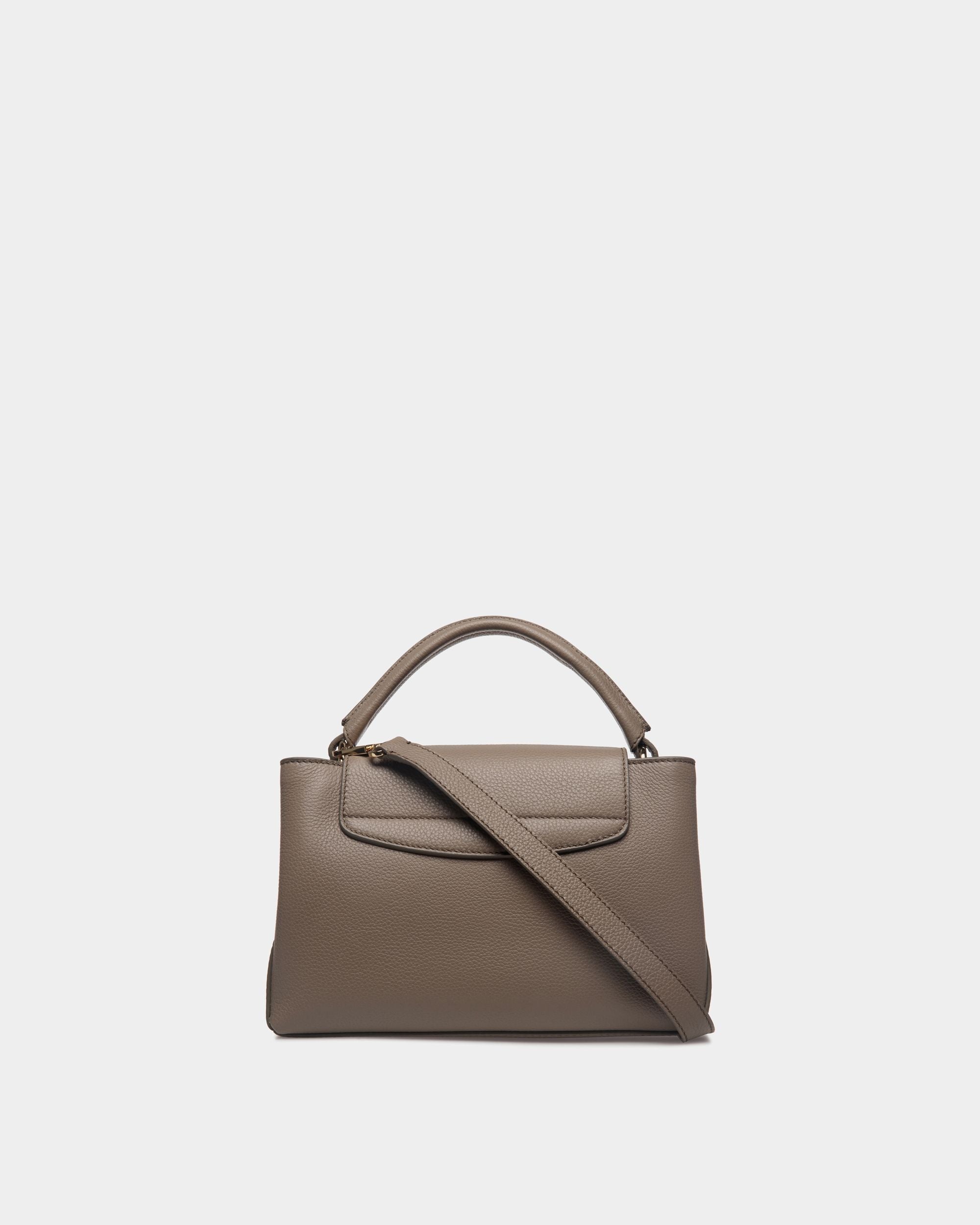 Bally Global - Lock Me スモールトップハンドルバッグ トープグレインレザー - グレー