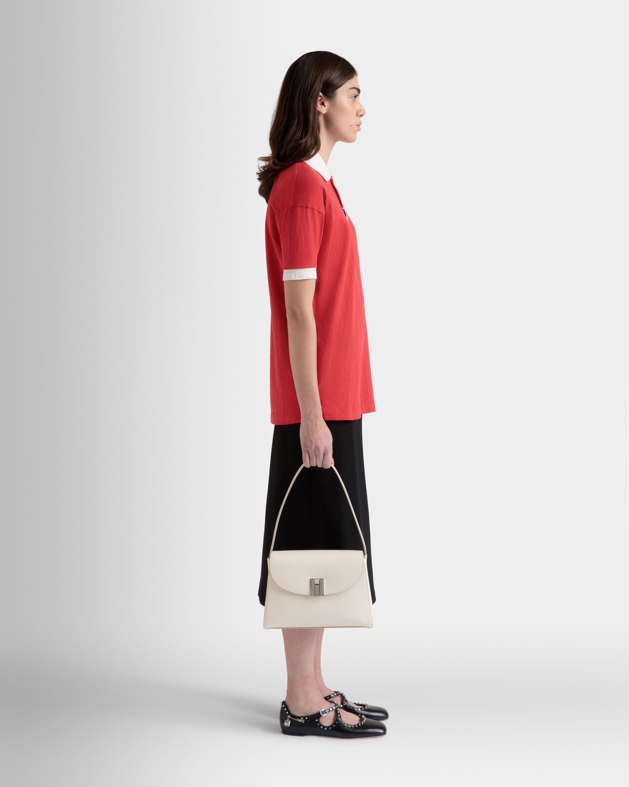 Bally Global - Ollam Shoulder Bag in White Leather - White