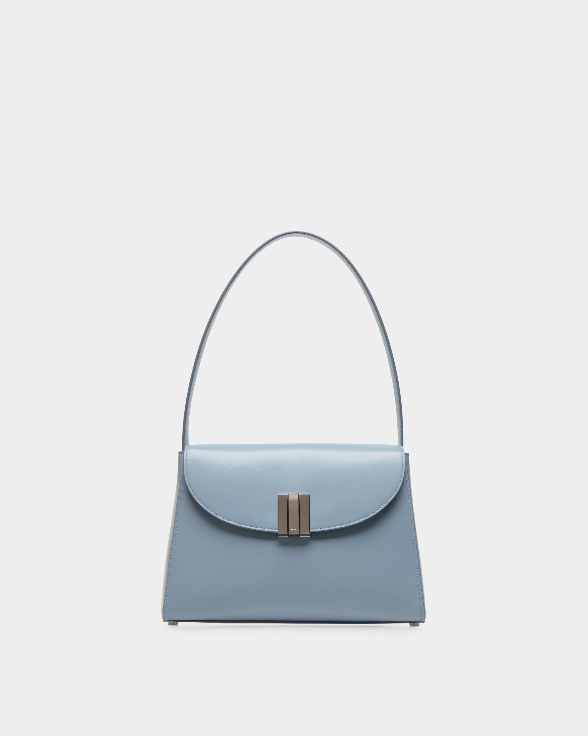 Bally Global - Ollam Shoulder Bag in Light Blue Leather - Blue