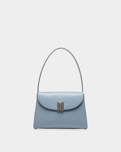 Ollam Shoulder Bag in Light Blue Leather