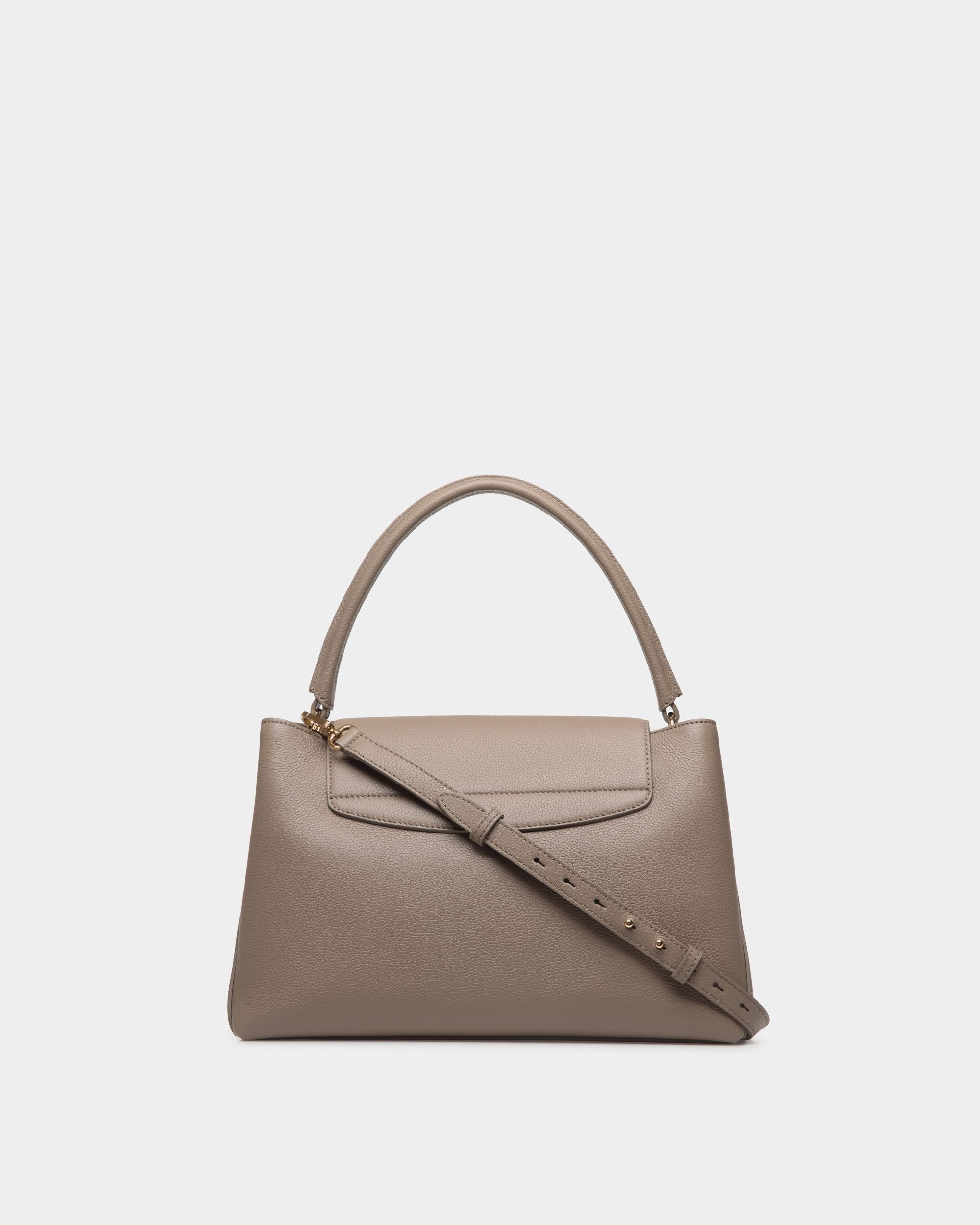 Bally Global - Lock Me トップハンドルバッグ トープブラウン グレインレザー - ブラウン