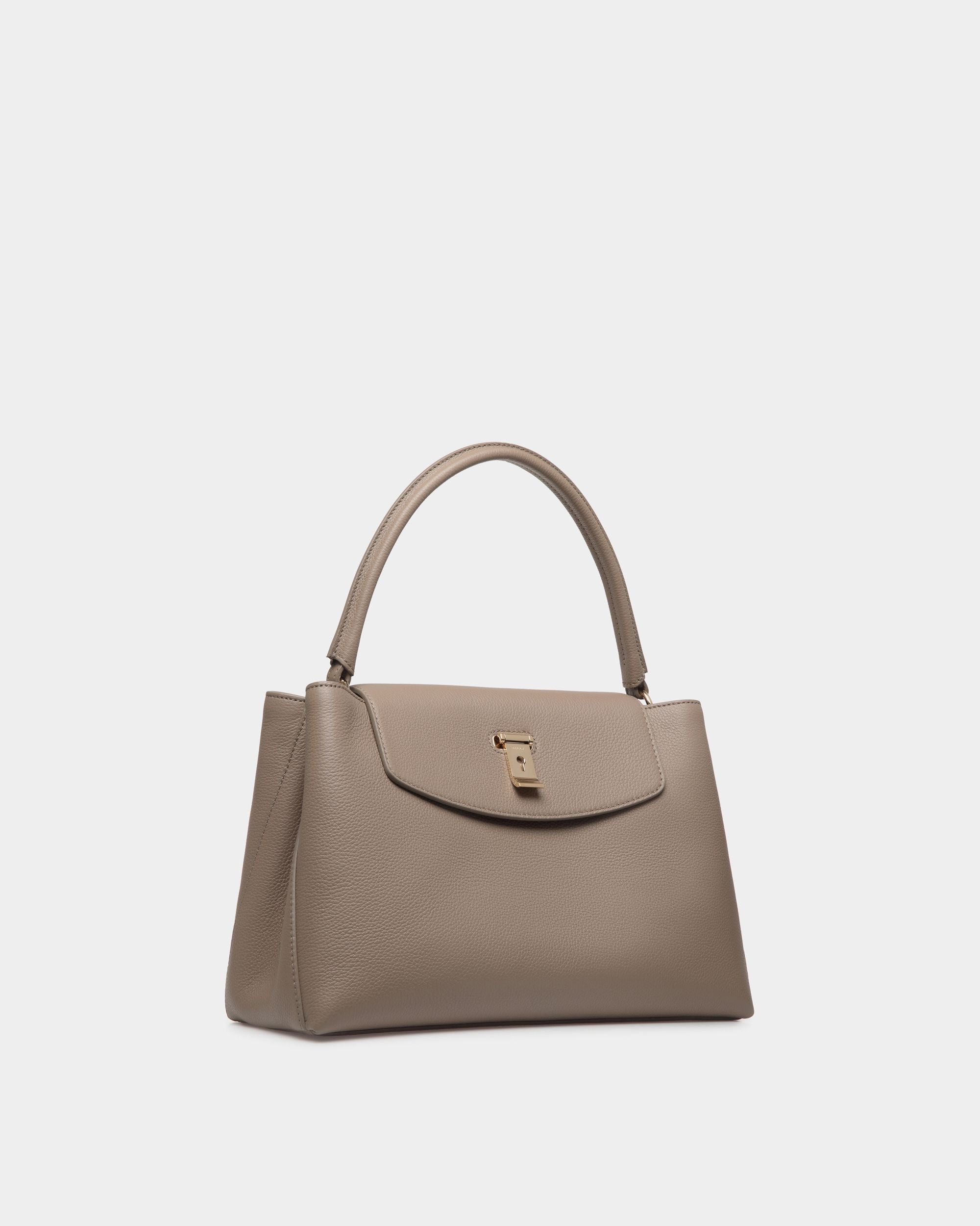 Bally Global - Lock Me トップハンドルバッグ トープブラウン グレインレザー - ブラウン