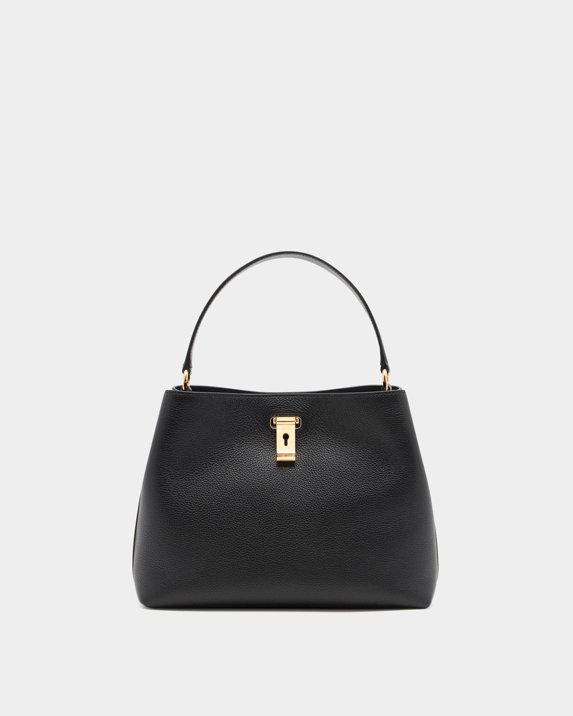 Bally Global - Lock Me トップハンドルバッグ ブラック グレインレザー - ブラック