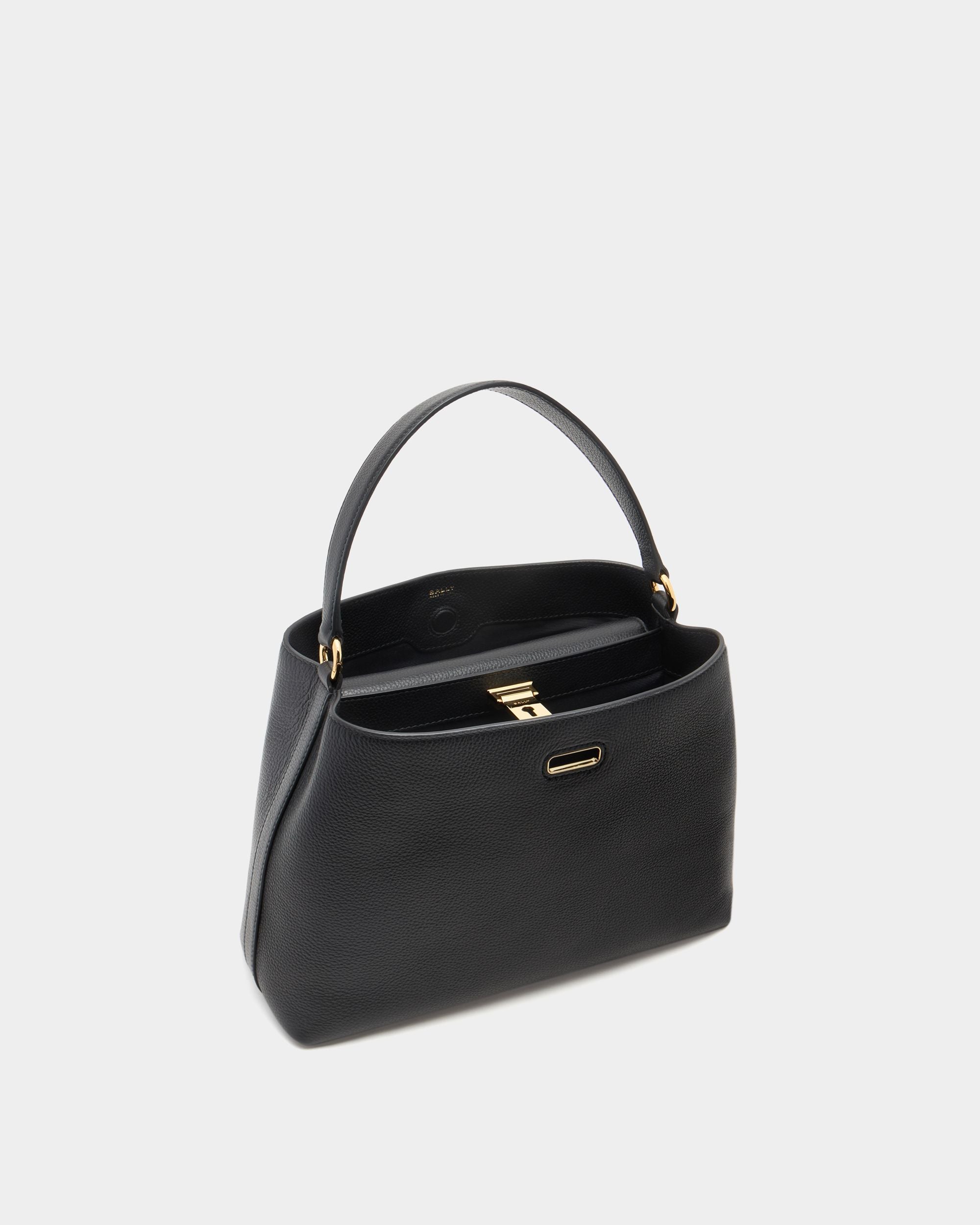 Bally Global - Lock Me トップハンドルバッグ ブラック グレインレザー - ブラック