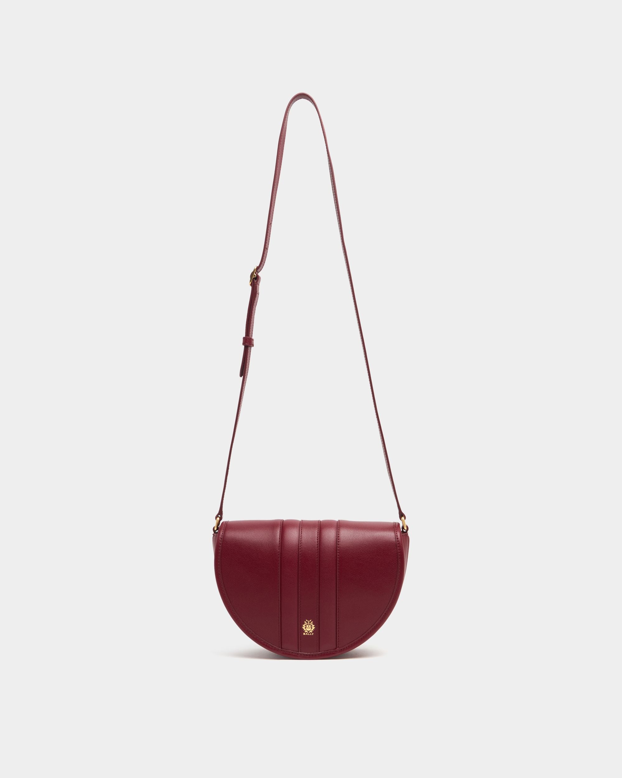 Bally Global - Signature Crossbody Bag in Ruby Red Leather - Red