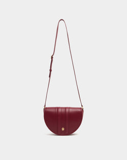 Signature Crossbody Bag in Ruby Red Leather