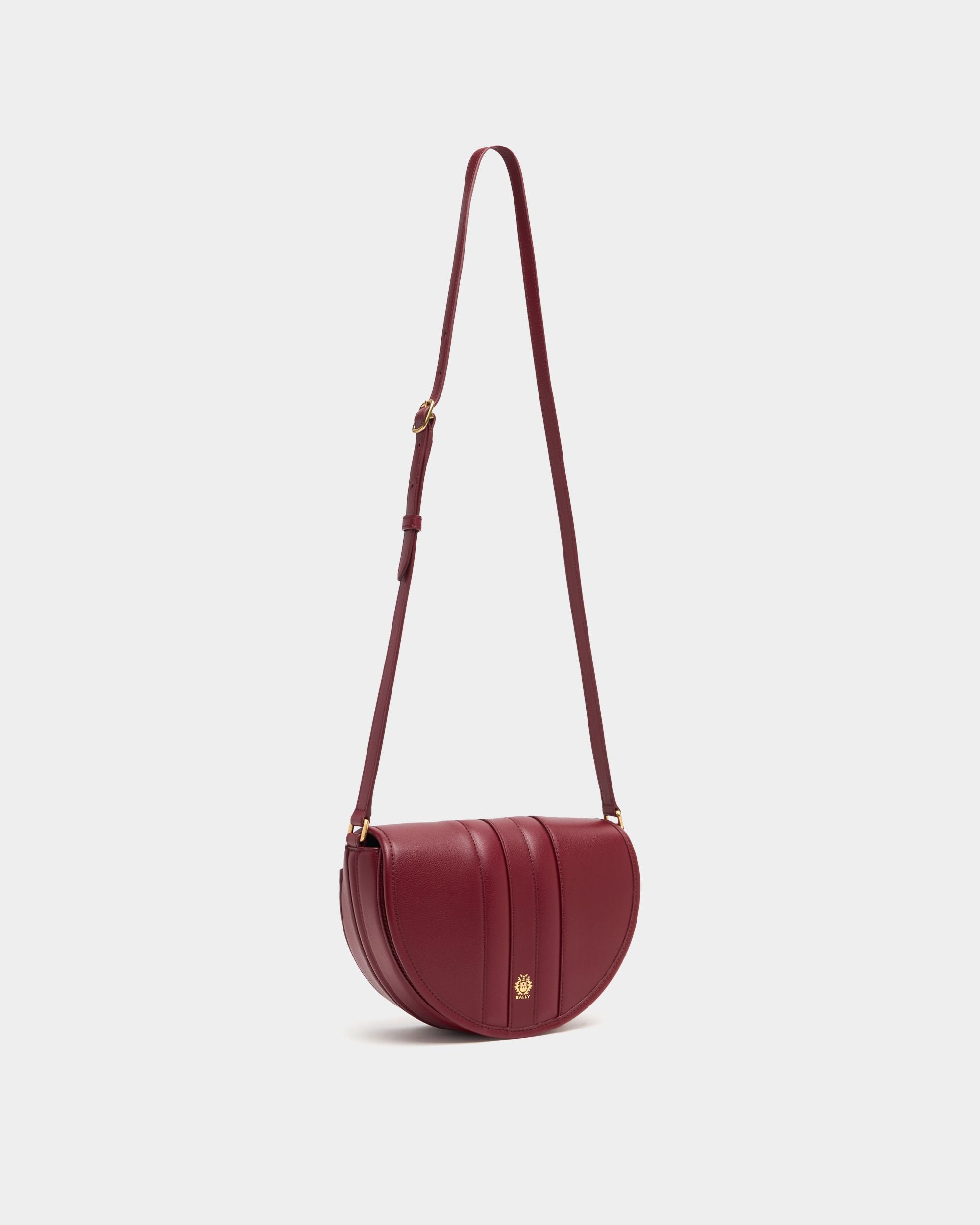 Bally Global - Signature Crossbody Bag in Ruby Red Leather - Red