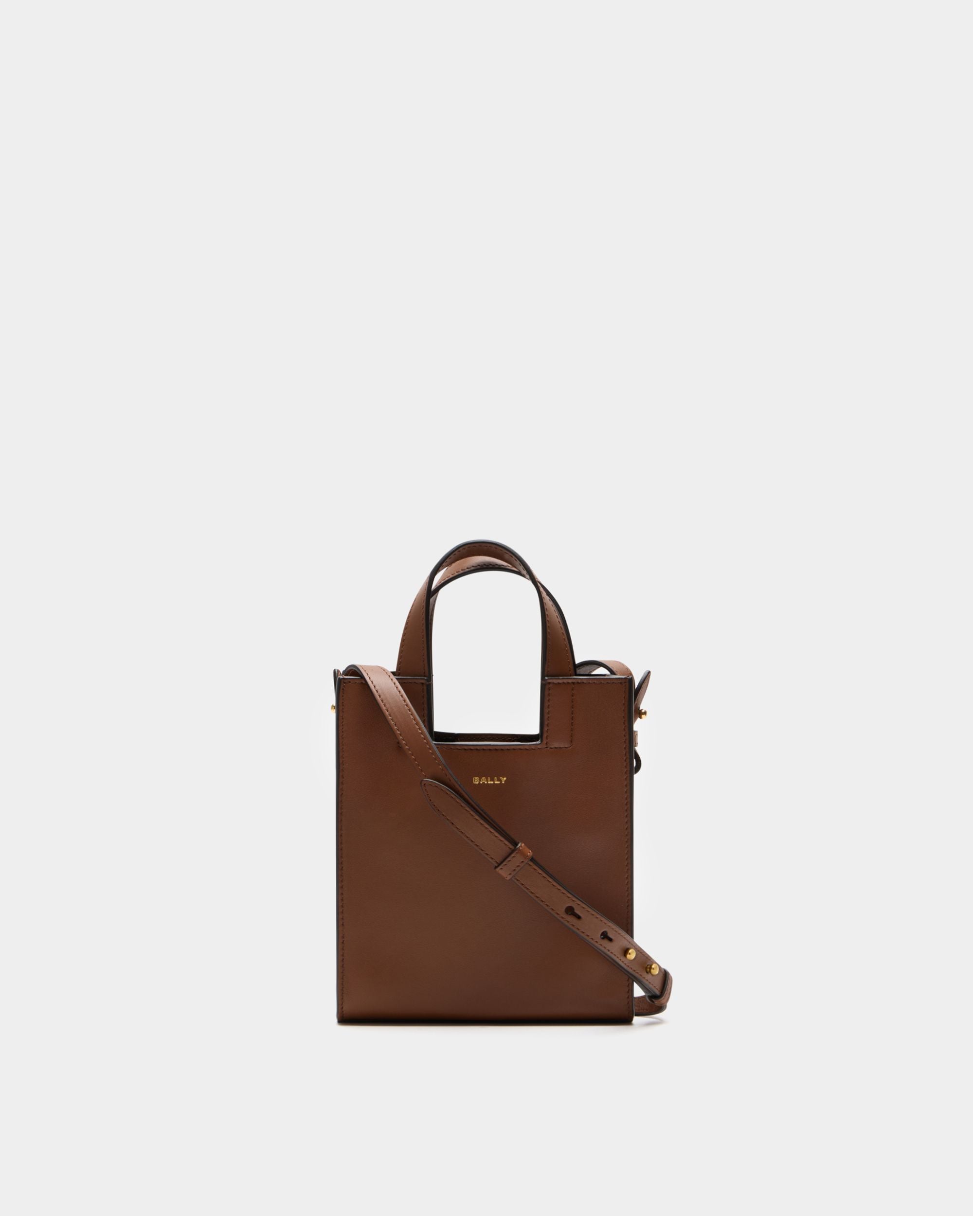 Bally Global - Easy Bally Small Tote Bag in Brown Leather - Brown