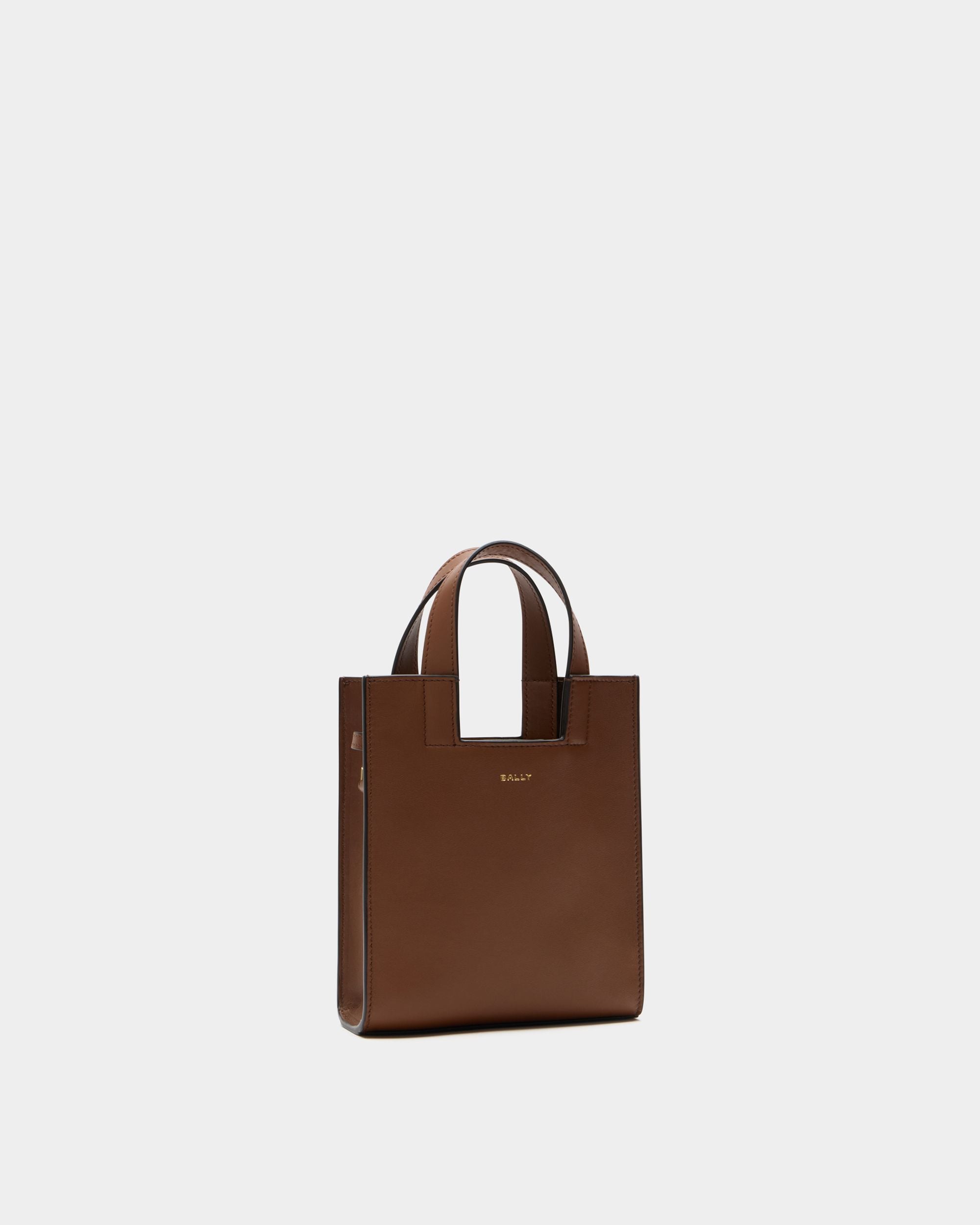 Bally Global - Easy Bally Small Tote Bag in Brown Leather - Brown
