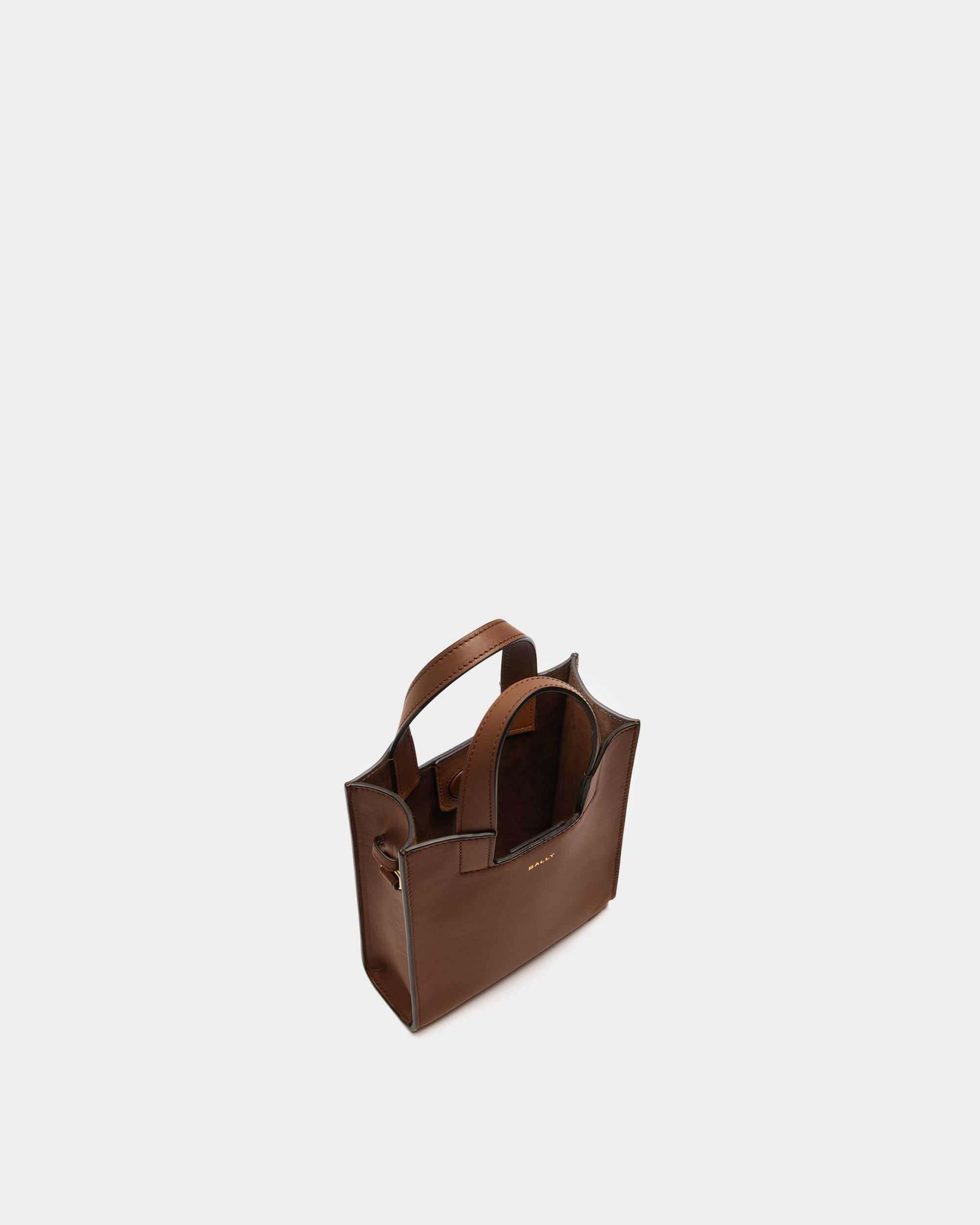 Bally Global - Easy Bally Small Tote Bag in Brown Leather - Brown