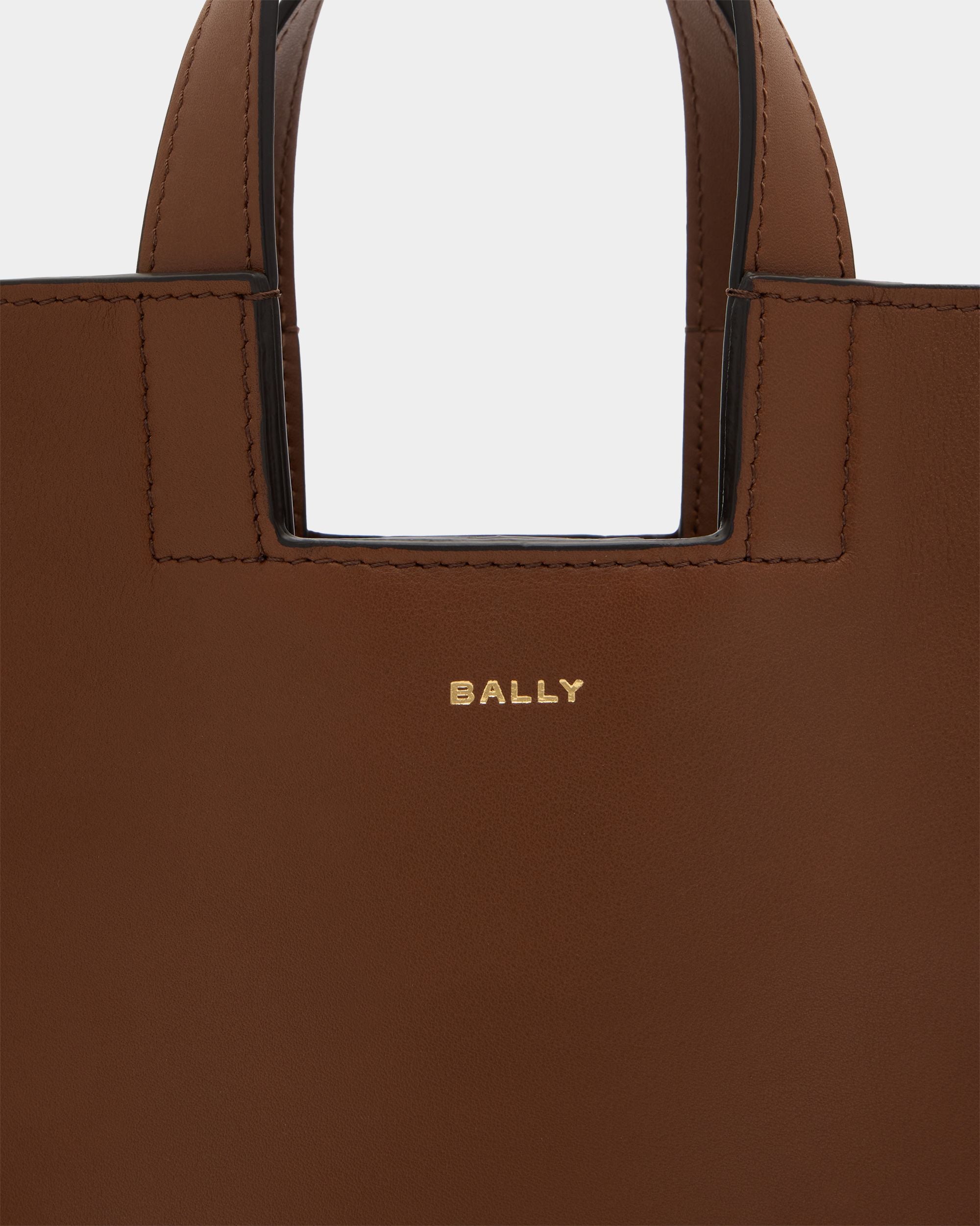 Bally Global - Easy Bally Small Tote Bag in Brown Leather - Brown