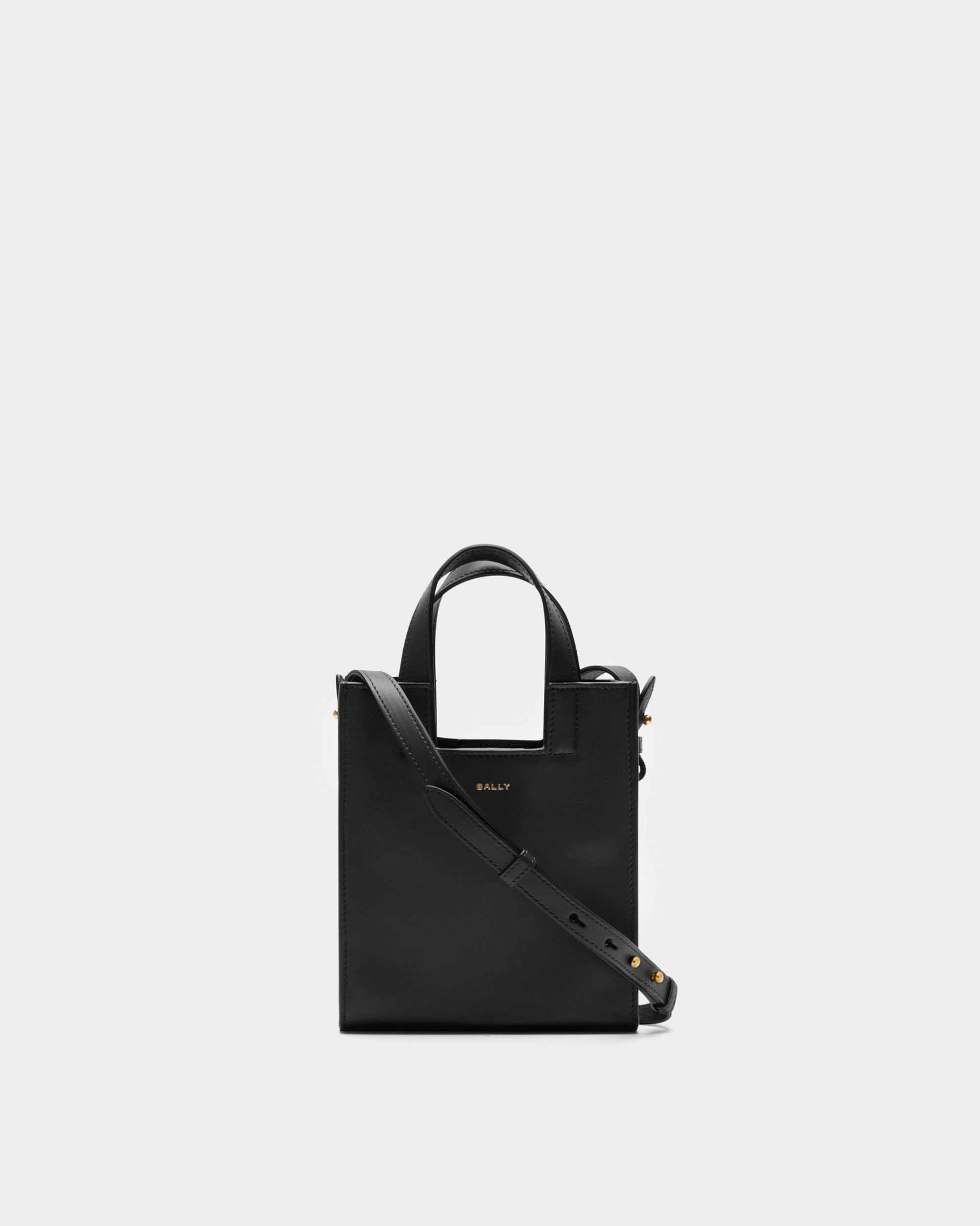 Bally Global - Easy Bally Small Tote Bag in Black Leather - Black