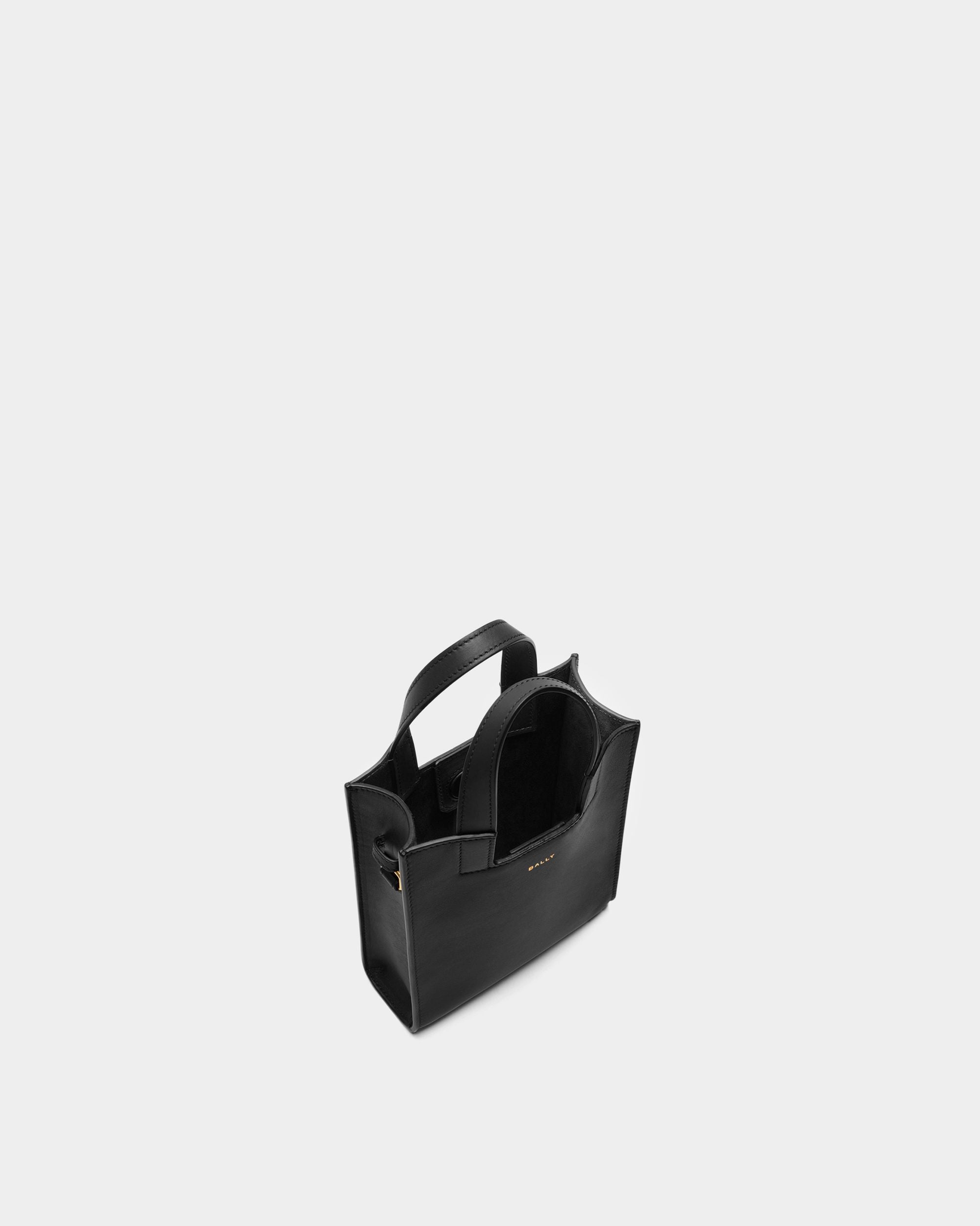 Bally Global - Easy Bally Small Tote Bag in Black Leather - Black