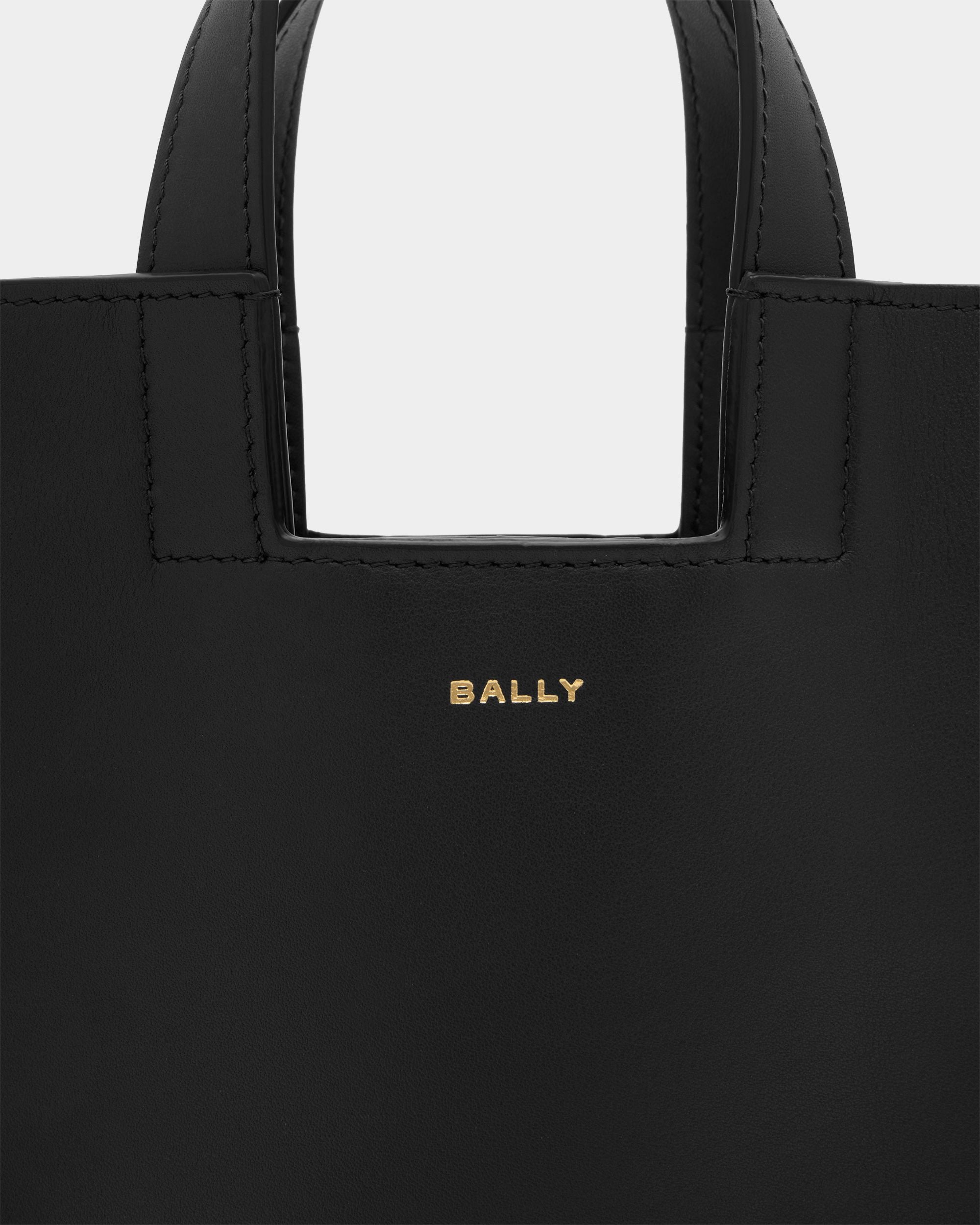 Bally Global - Easy Bally Small Tote Bag in Black Leather - Black