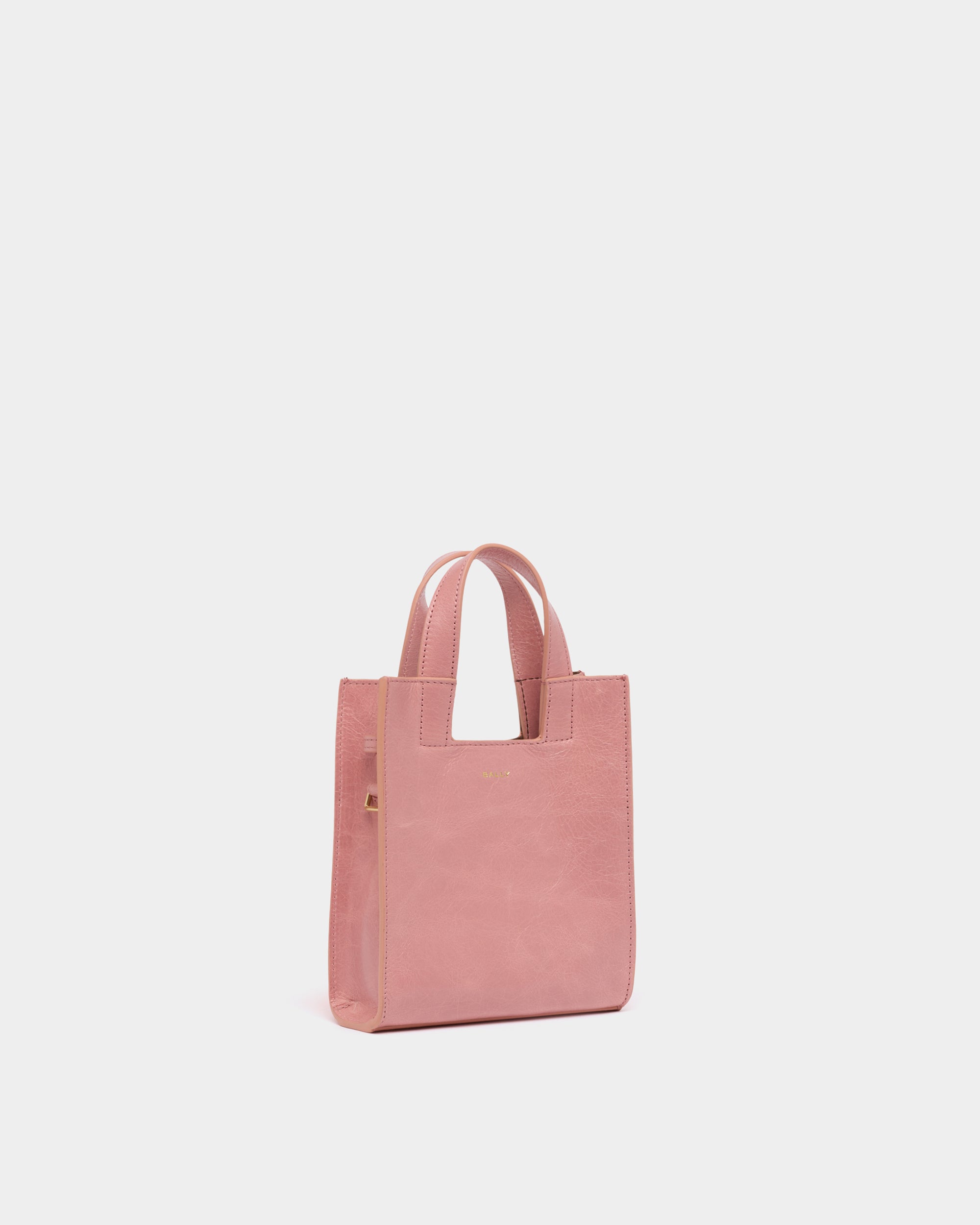 Bally Global - Easy Bally Small Tote Bag in Light Pink Leather - Pink