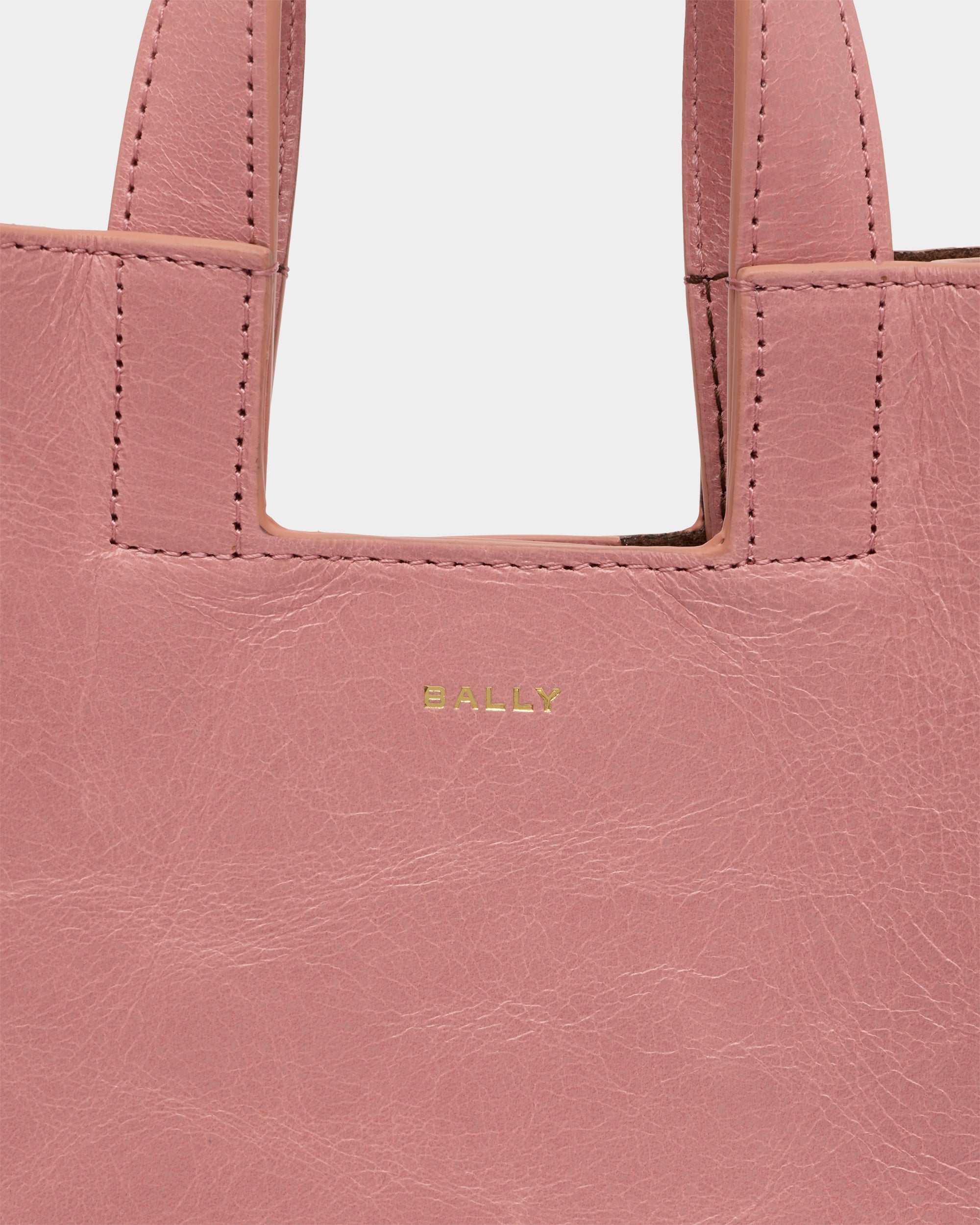 Bally Global - Easy Bally Small Tote Bag in Light Pink Leather - Pink