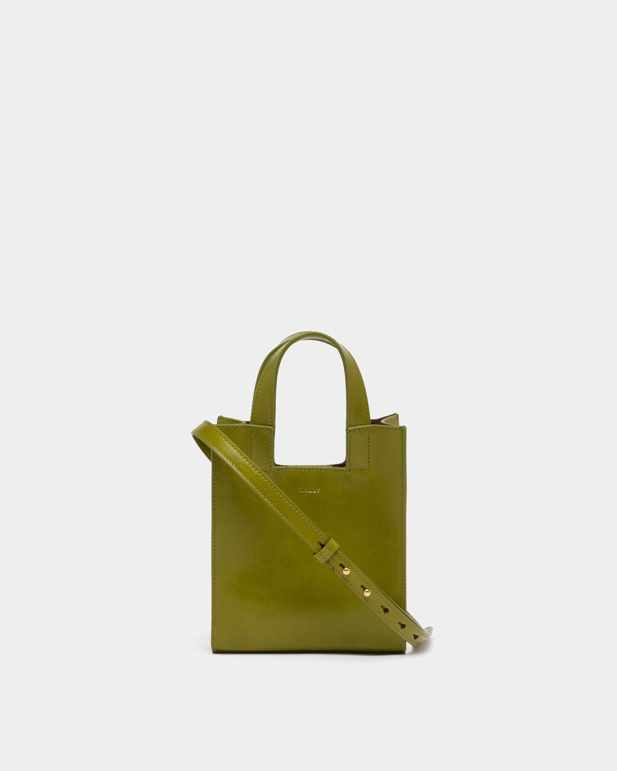 Bally Global - Easy Bally Small Tote Bag in Matcha Green Leather - Green