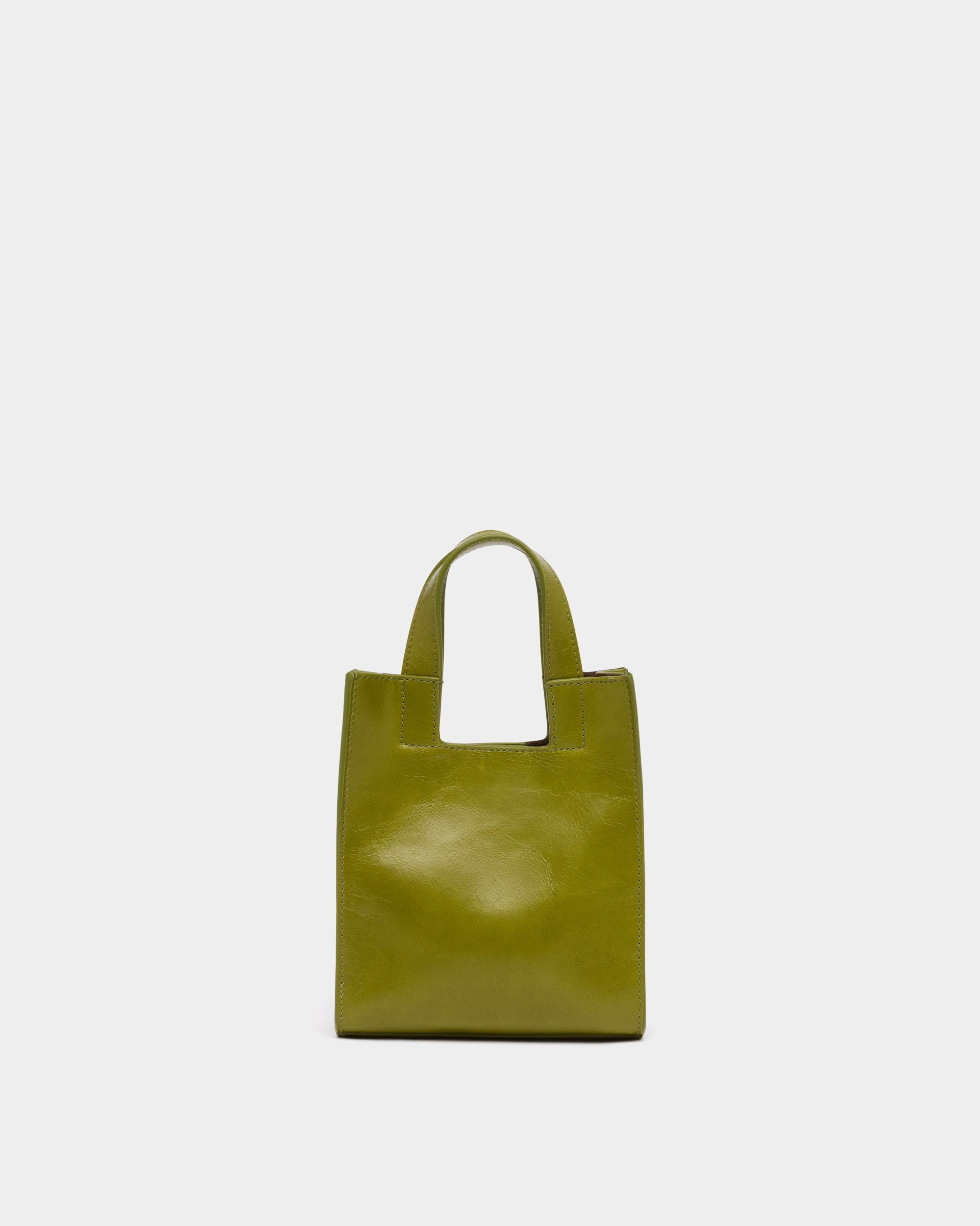 Bally Global - Easy Bally Small Tote Bag in Matcha Green Leather - Green