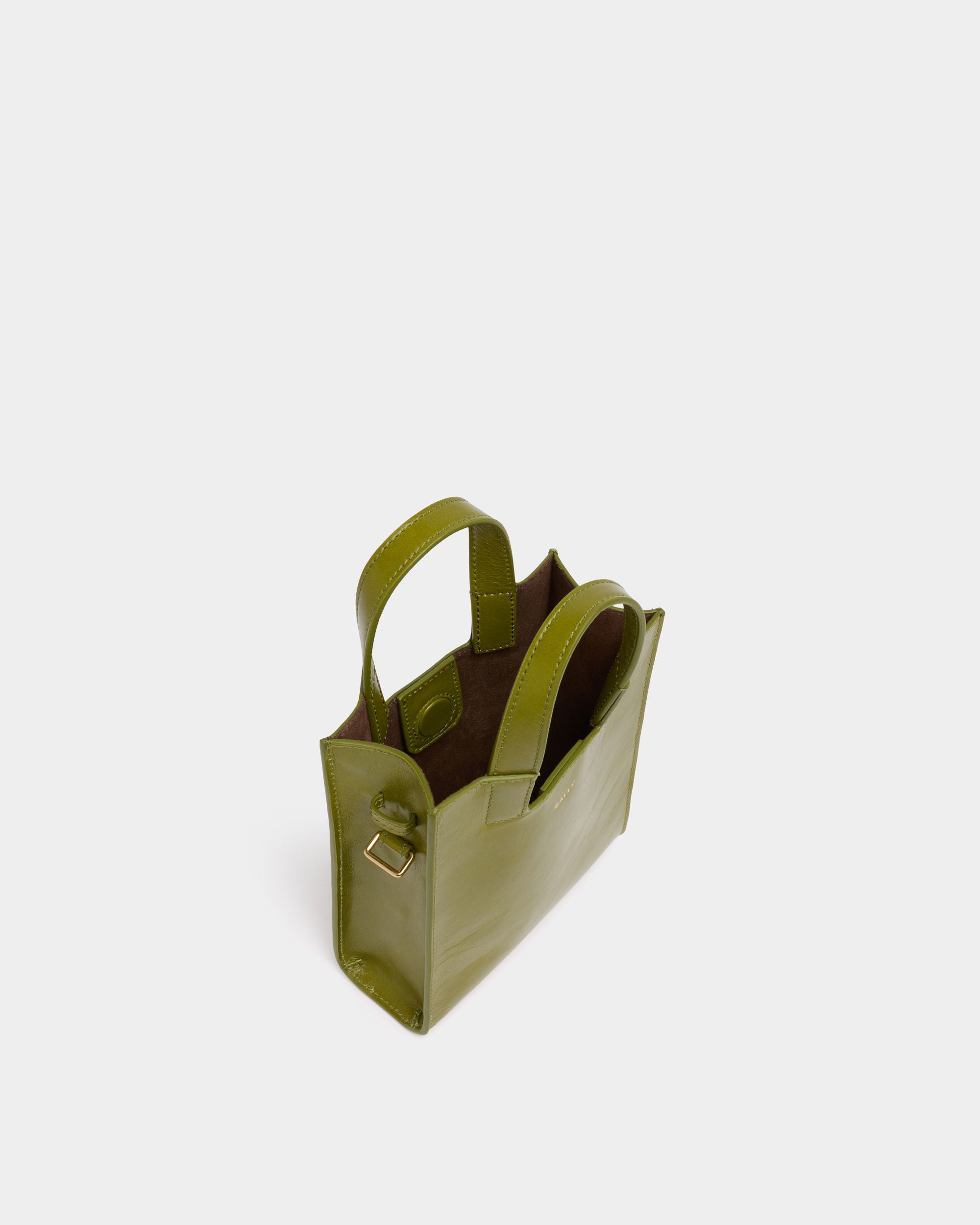 Bally Global - Easy Bally Small Tote Bag in Matcha Green Leather - Green