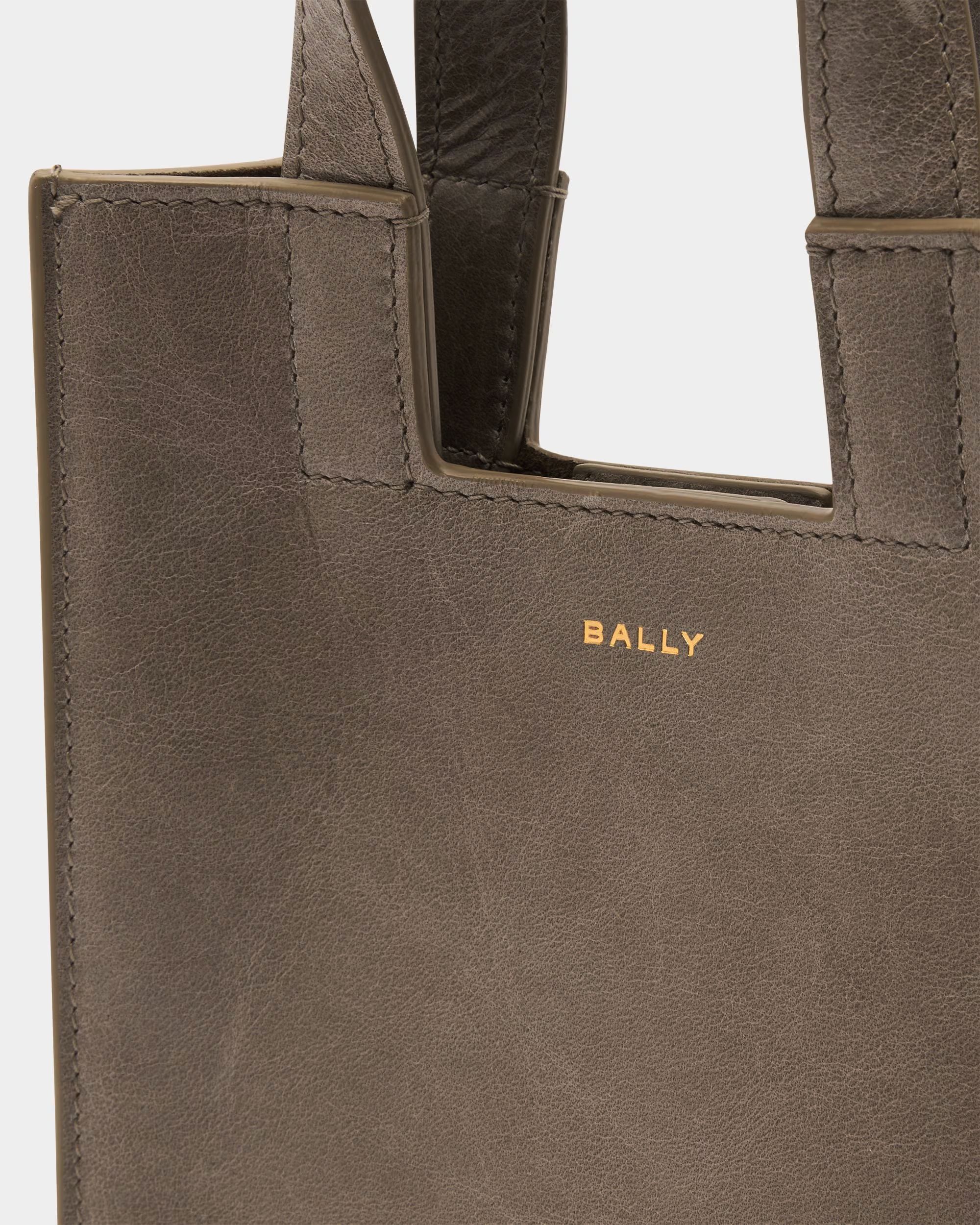 Bally Global - Easy Bally Small Tote Bag in Taupe Leather - Brown