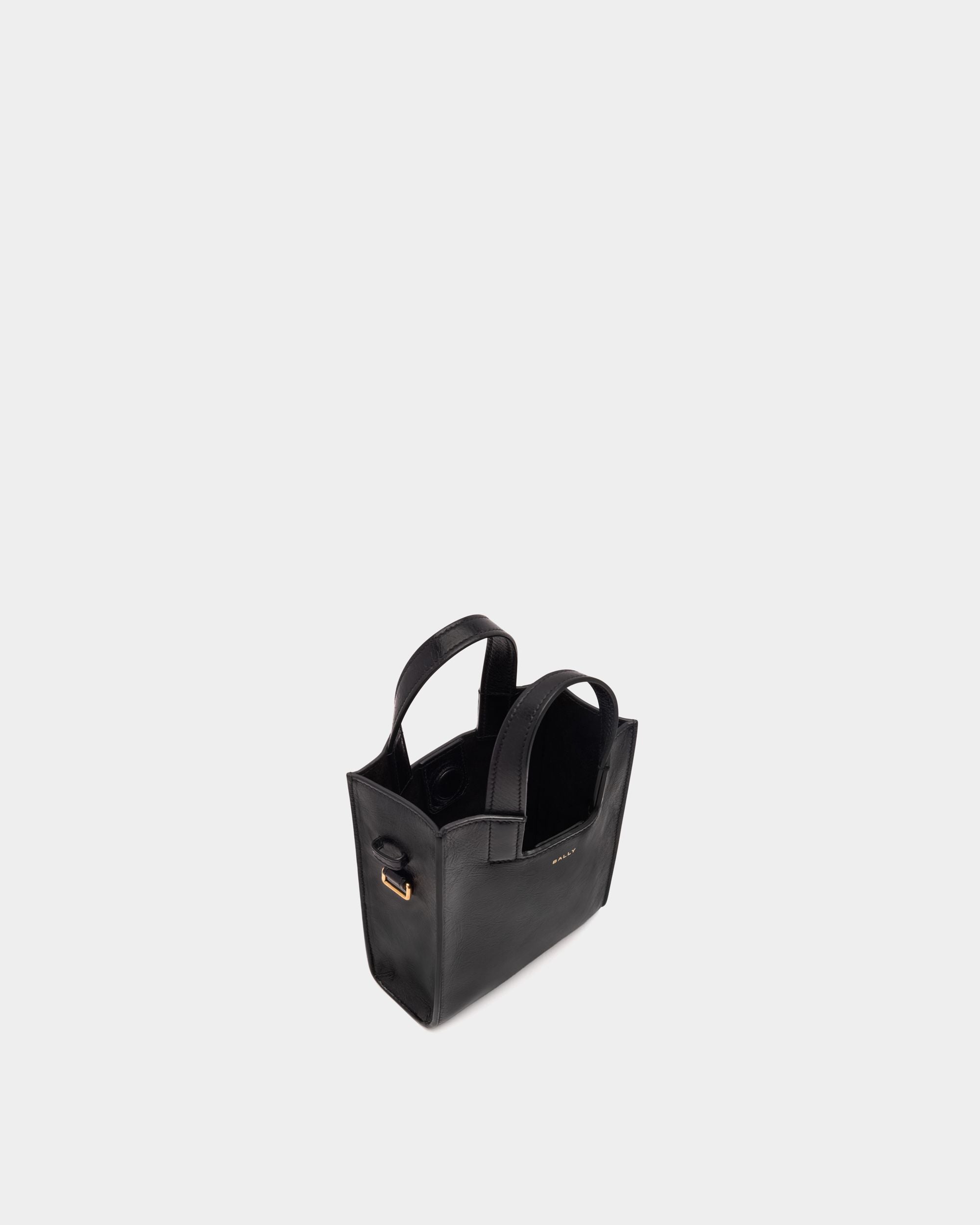 Bally Global - Easy Bally Small Tote Bag in Black Leather - Black