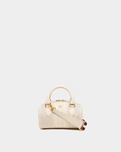 テニスコレクション ミニバッグ アイボリー パーフォレイテッドレザー
