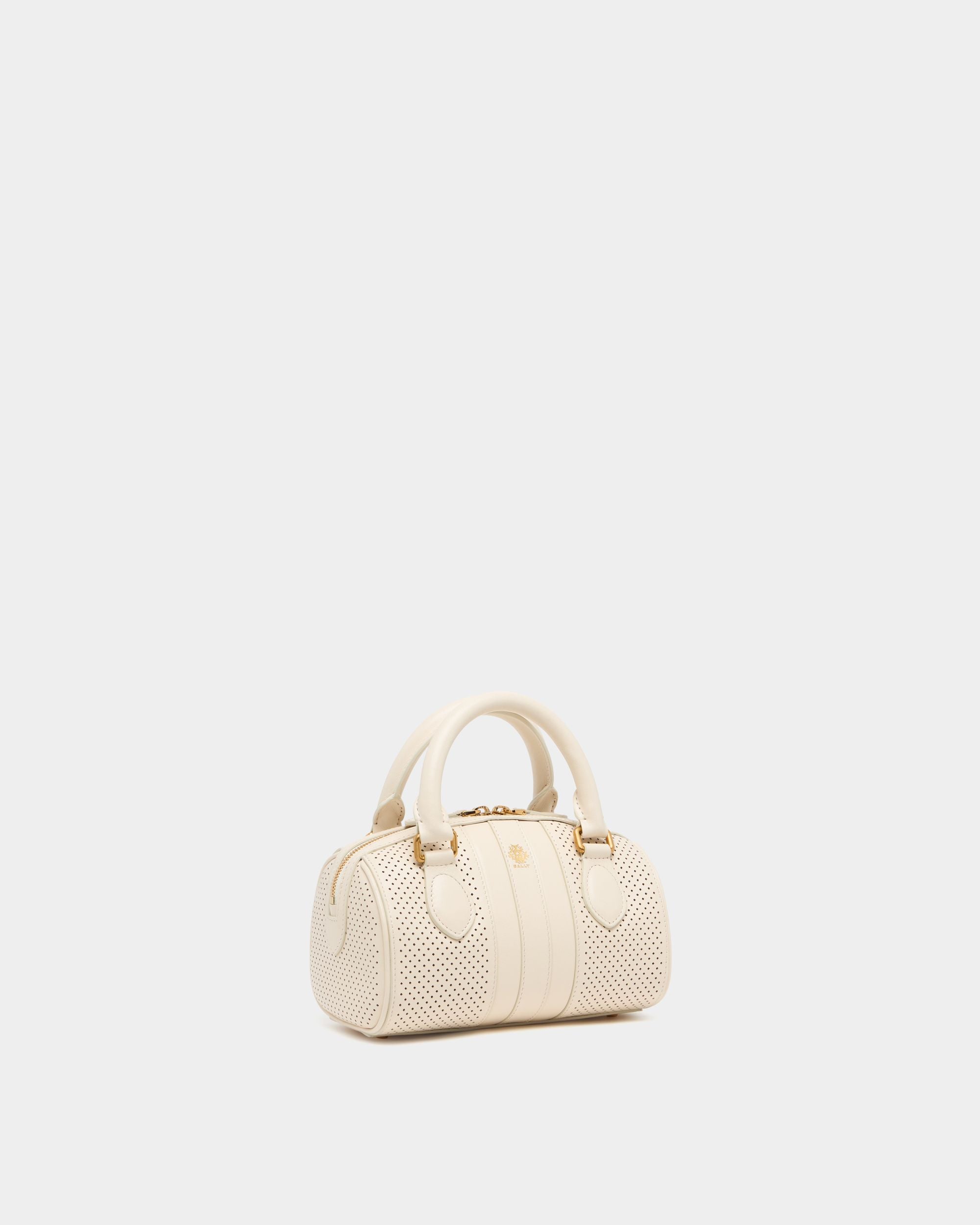 Bally Global - テニスコレクション ミニバッグ アイボリー パーフォレイテッドレザー - ホワイト
