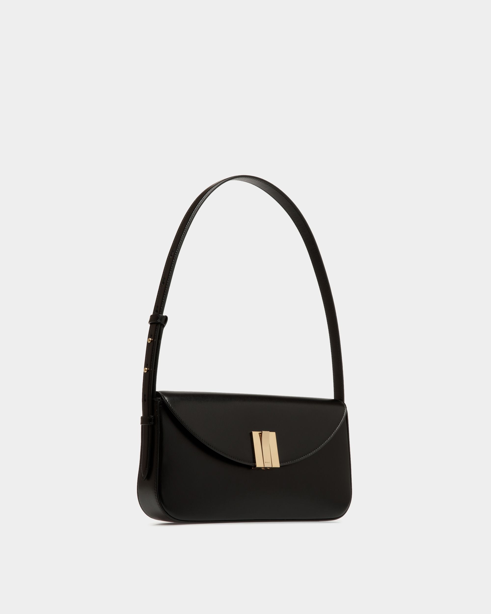 Bally Global - Ollam Small Shoulder Bag in Black Leather - Black