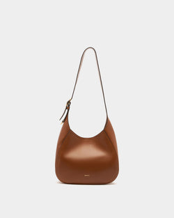 Althea スモールホーボーバッグ アンバーブラウンレザー