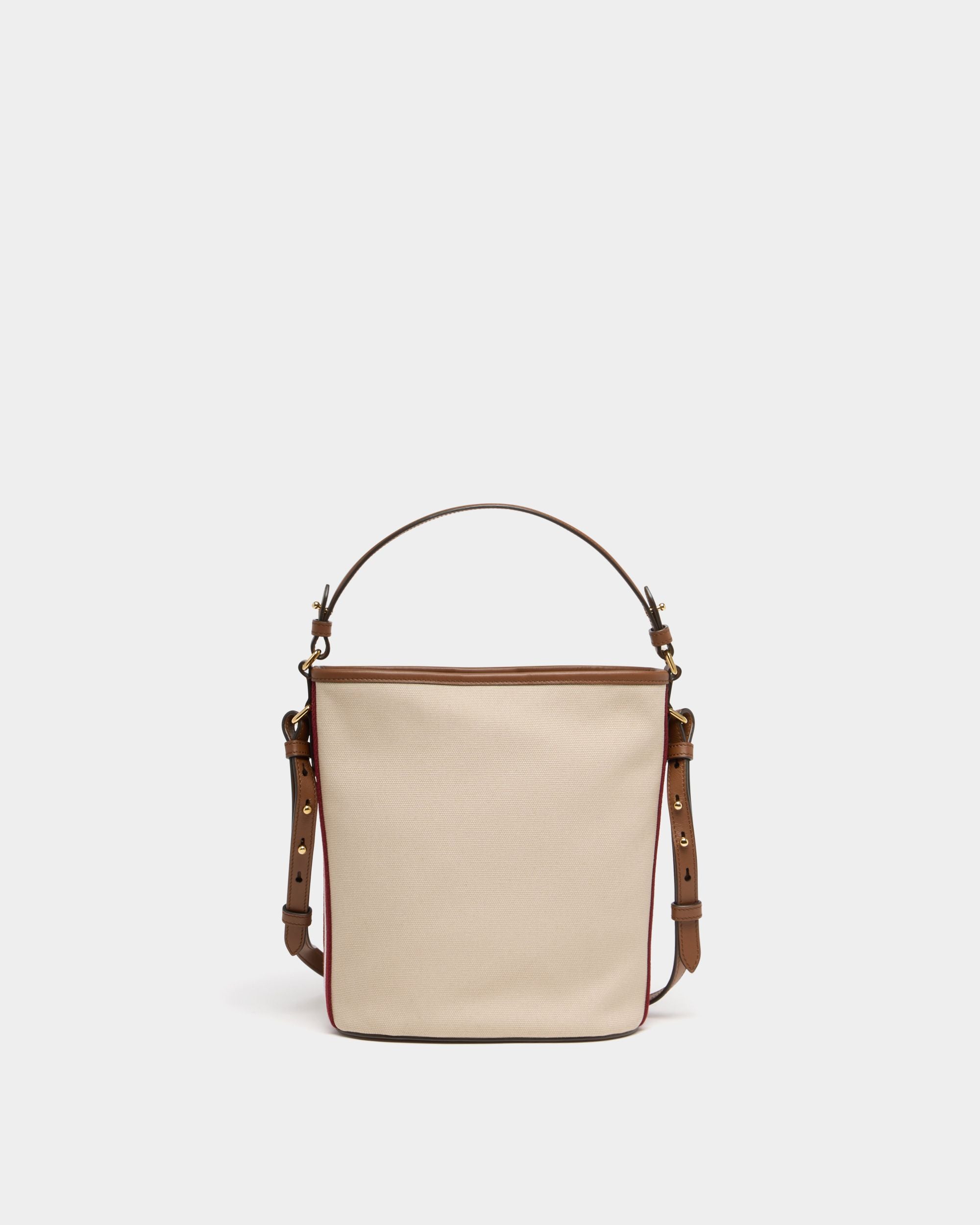 Bally Global - Edelbliss バケット ナチュラルキャンバス Bally Ribbon - ホワイト