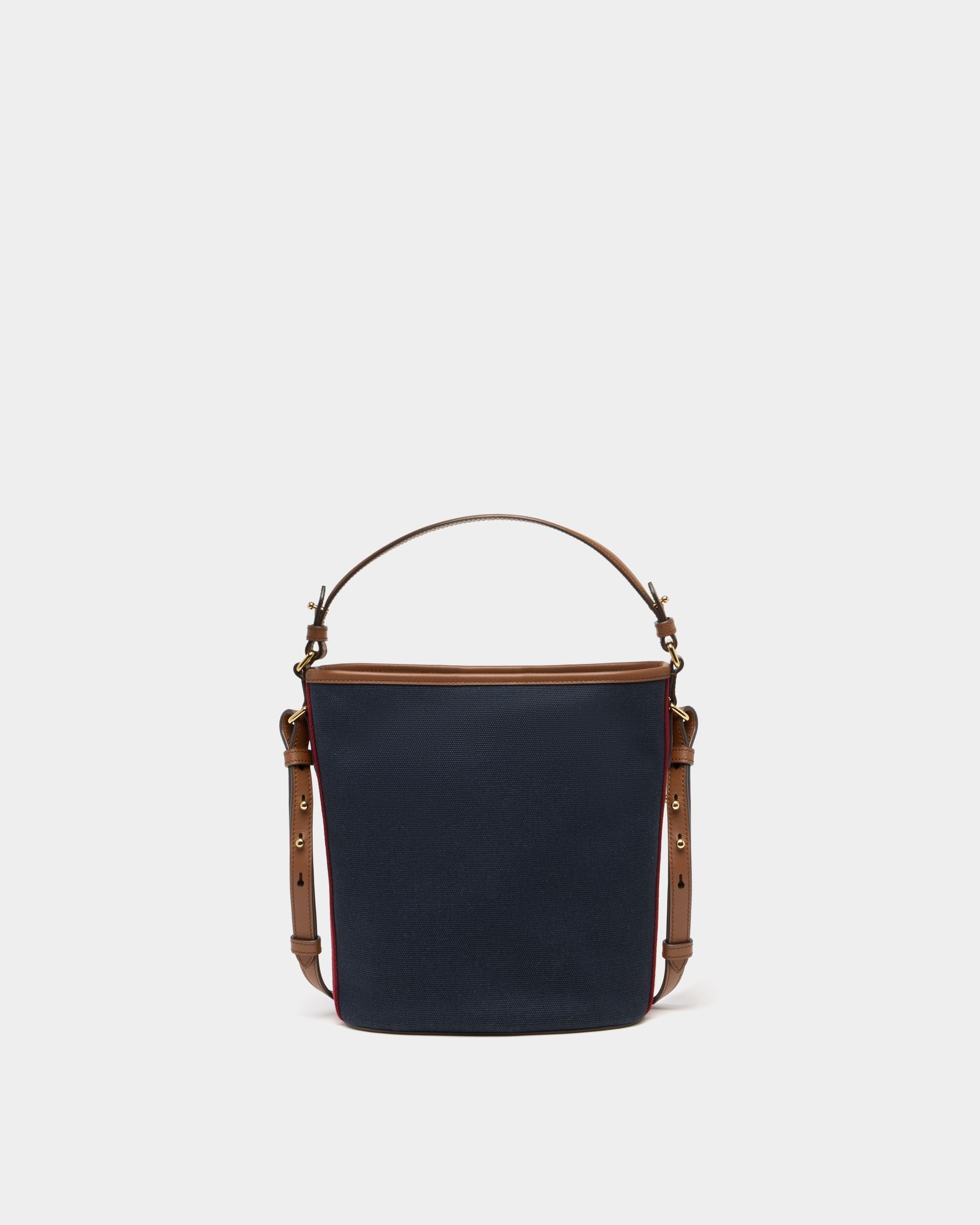Bally Global - Edelbliss Bucket in Navy Blue Canvas with a Bally Ribbon - Blue