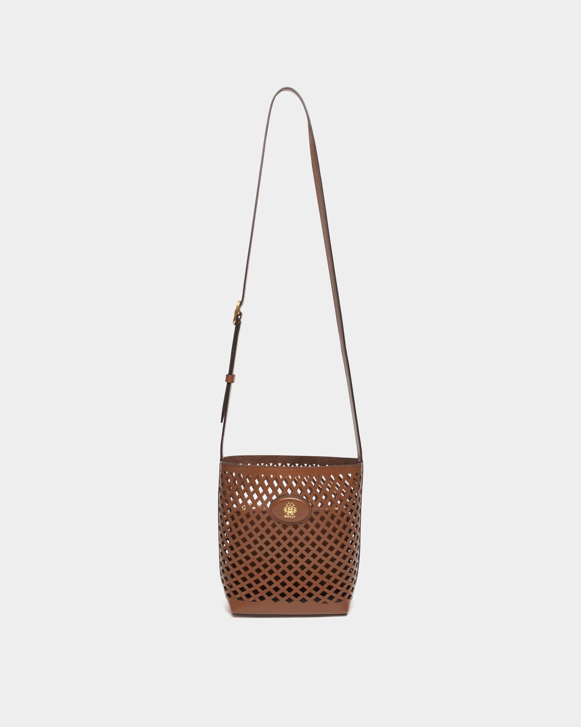 Bally Global - Signature Bucket Bag in Brown Laser-Cut Leather - Brown