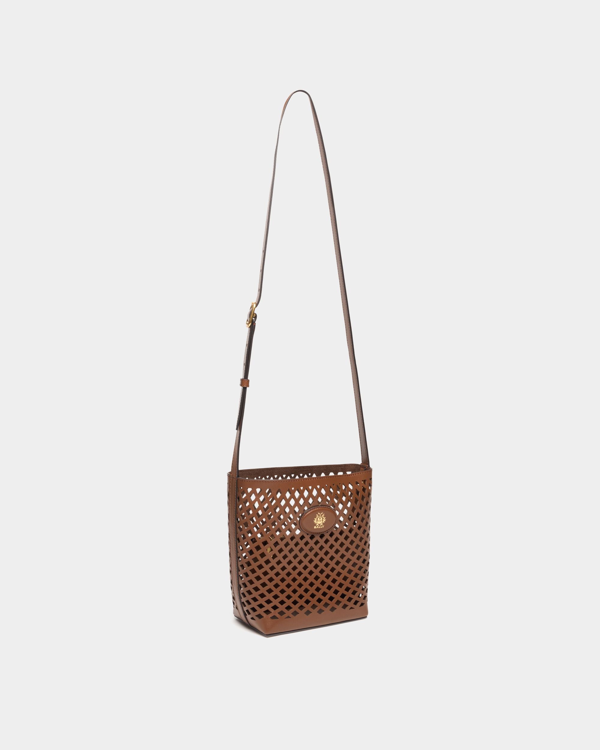 Bally Global - Signature Bucket Bag in Brown Laser-Cut Leather - Brown