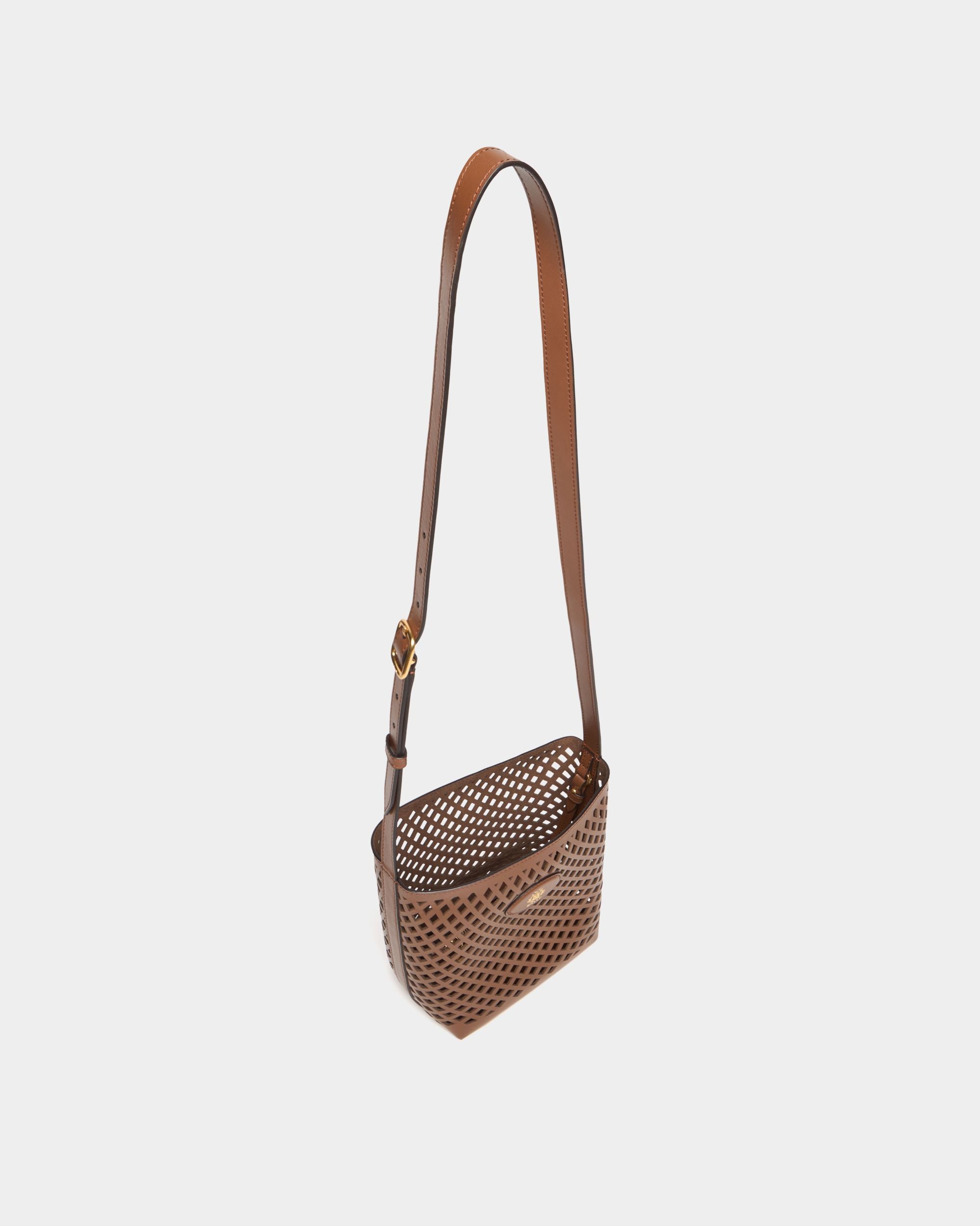 Bally Global - Signature Bucket Bag in Brown Laser-Cut Leather - Brown