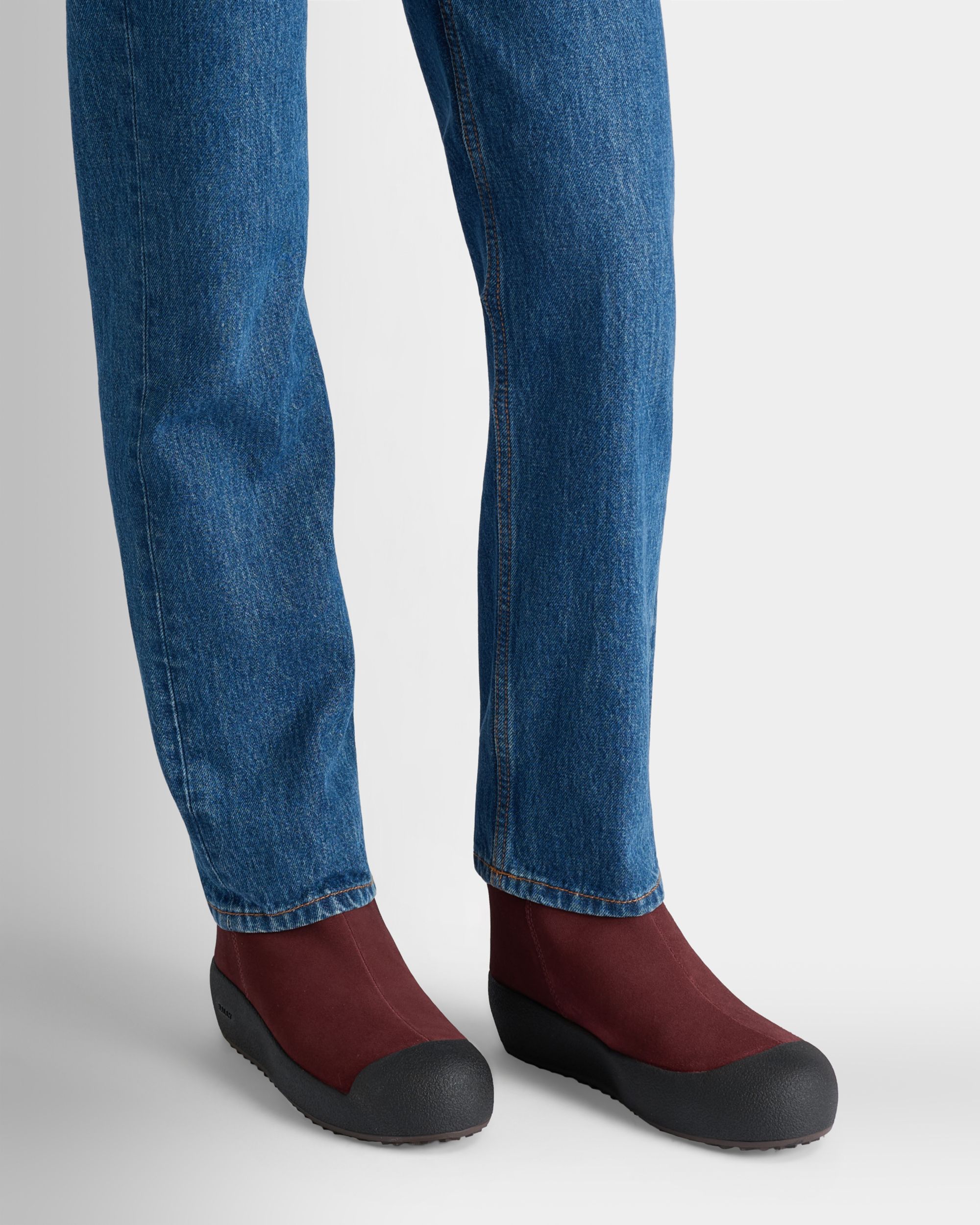 Bally Global - Bally Curling ブーティ レッド スエード - レッド