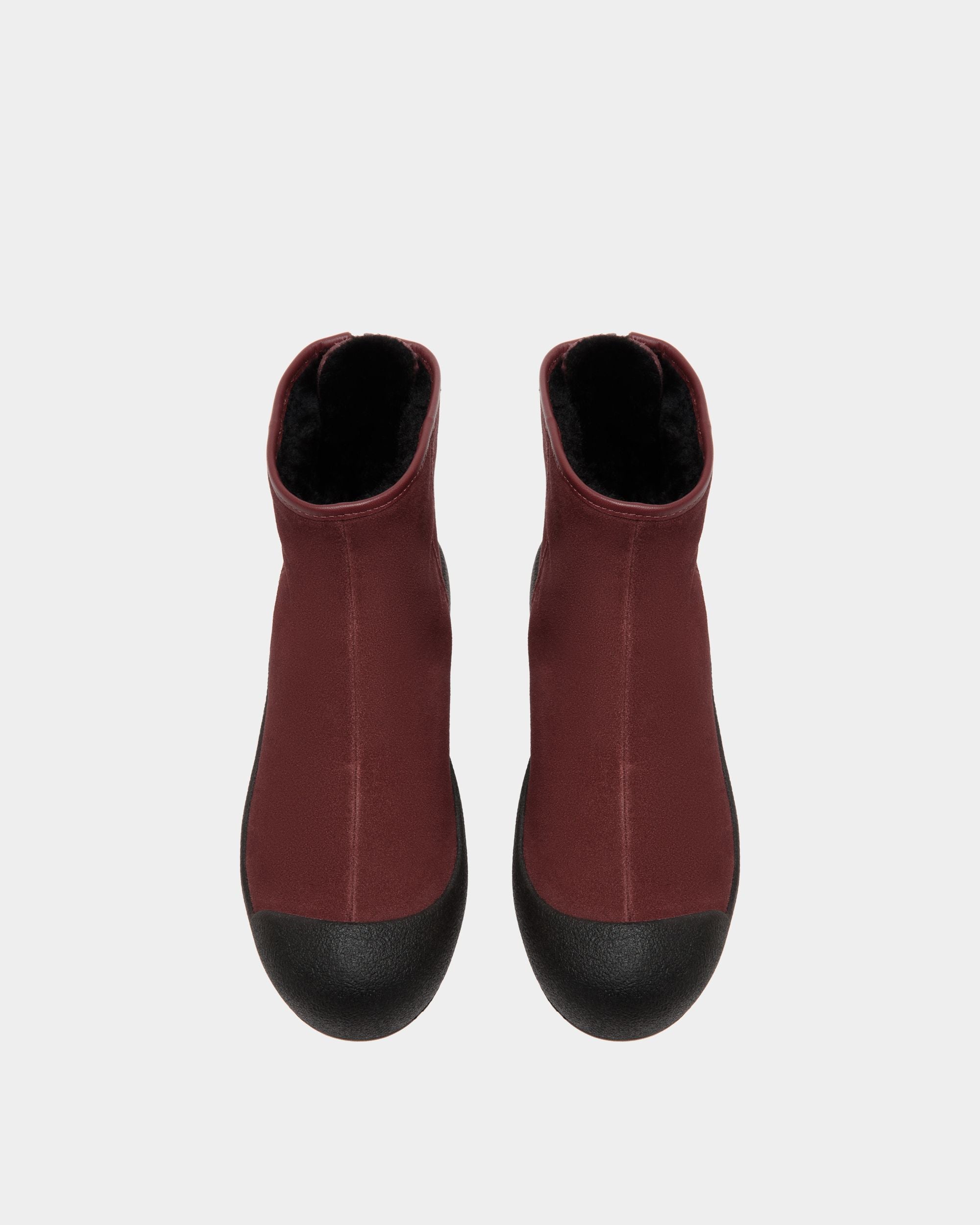 Bally Global - Bally Curling ブーティ レッド スエード - レッド