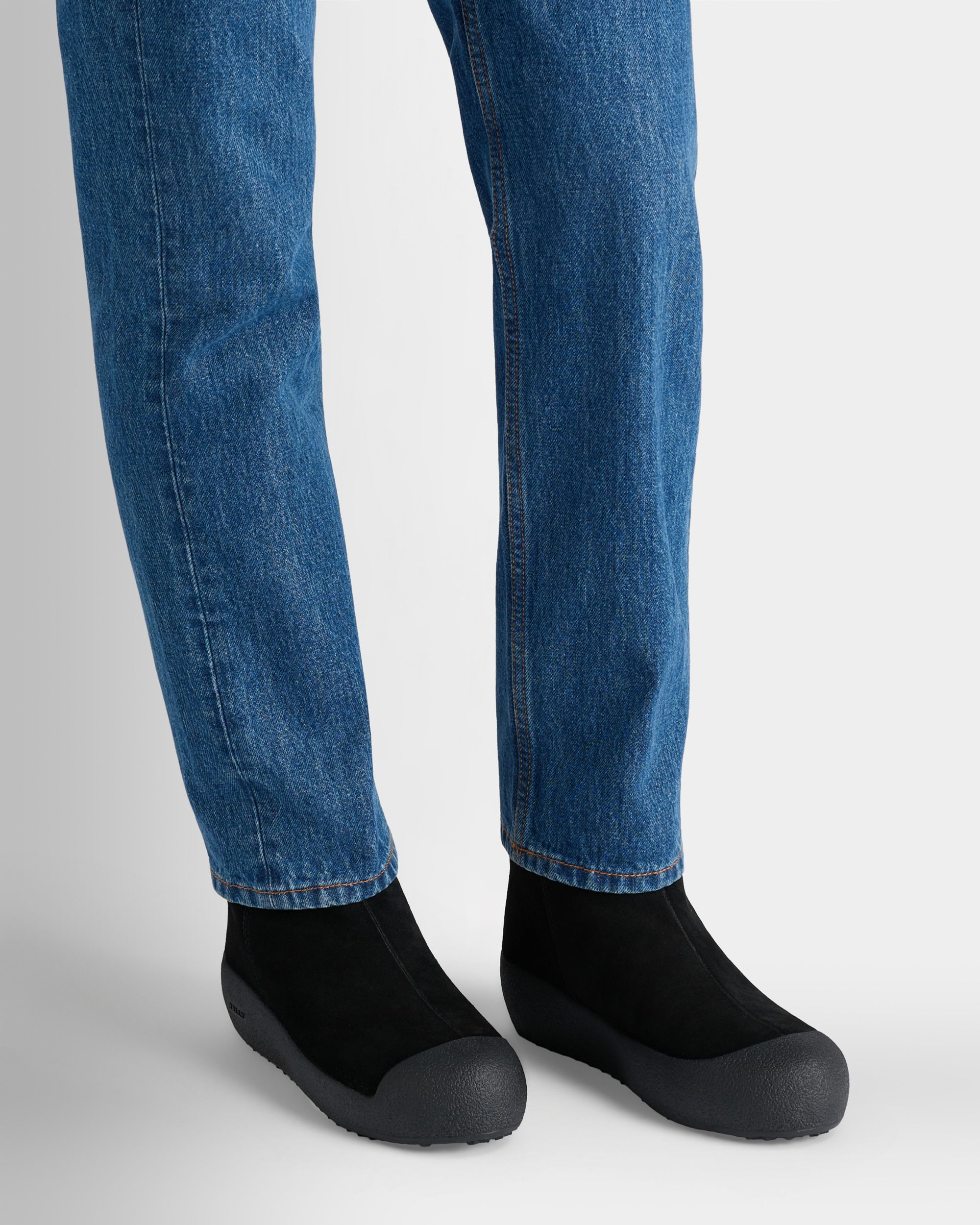 Bally Global - Bally Curling Bootie in Black Suede - Black