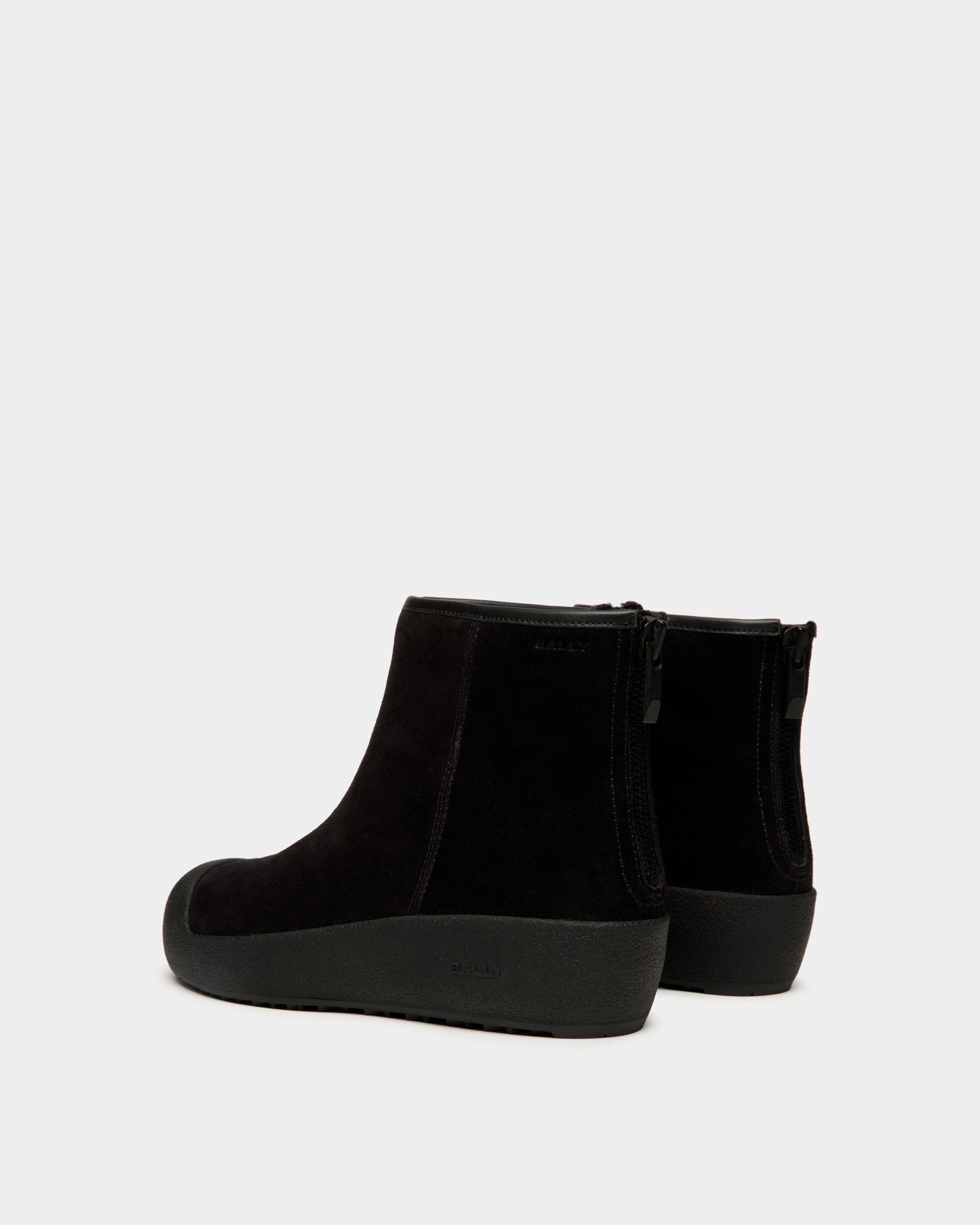 Bally Global - Bally Curling Bootie in Black Suede - Black