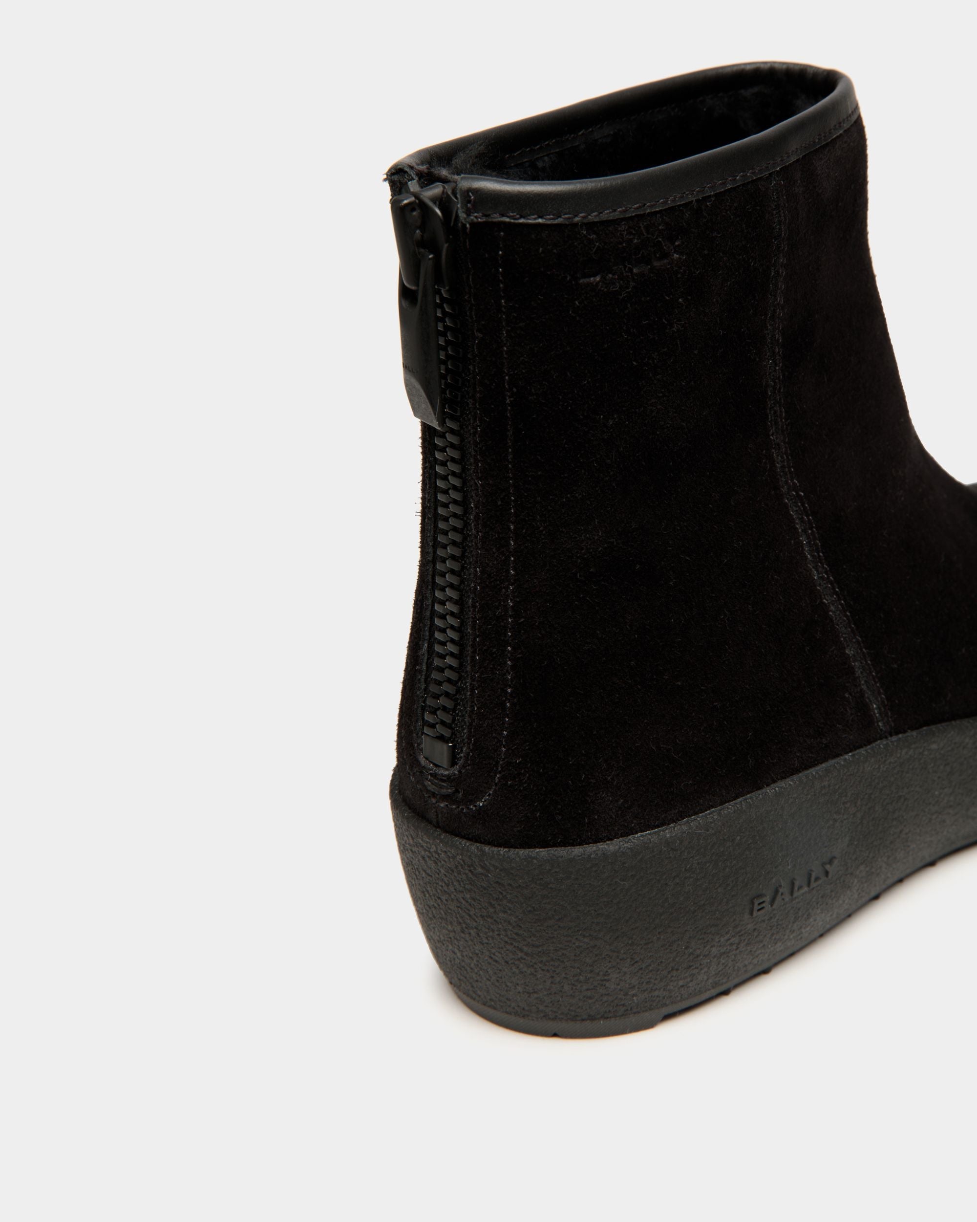 Bally Global - Bally Curling Bootie in Black Suede - Black