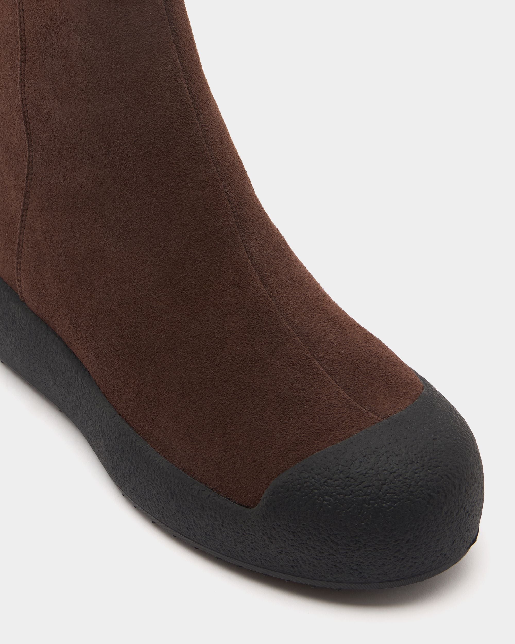 Bally Global - Bally Curling ブーティ エバノブラウン スエード - ブラウン