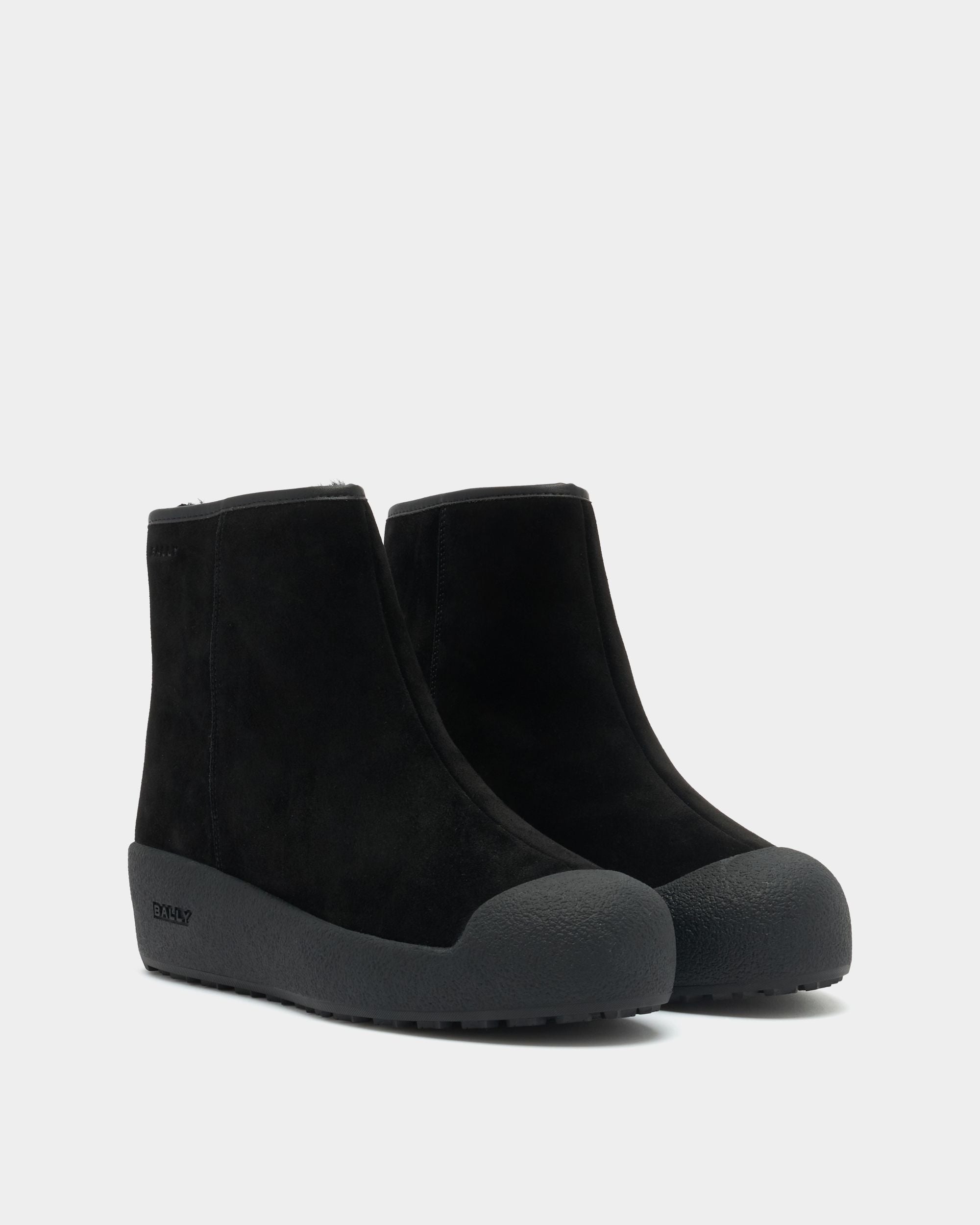 Bally Global - Bally Curling Bootie in Black Suede - Black