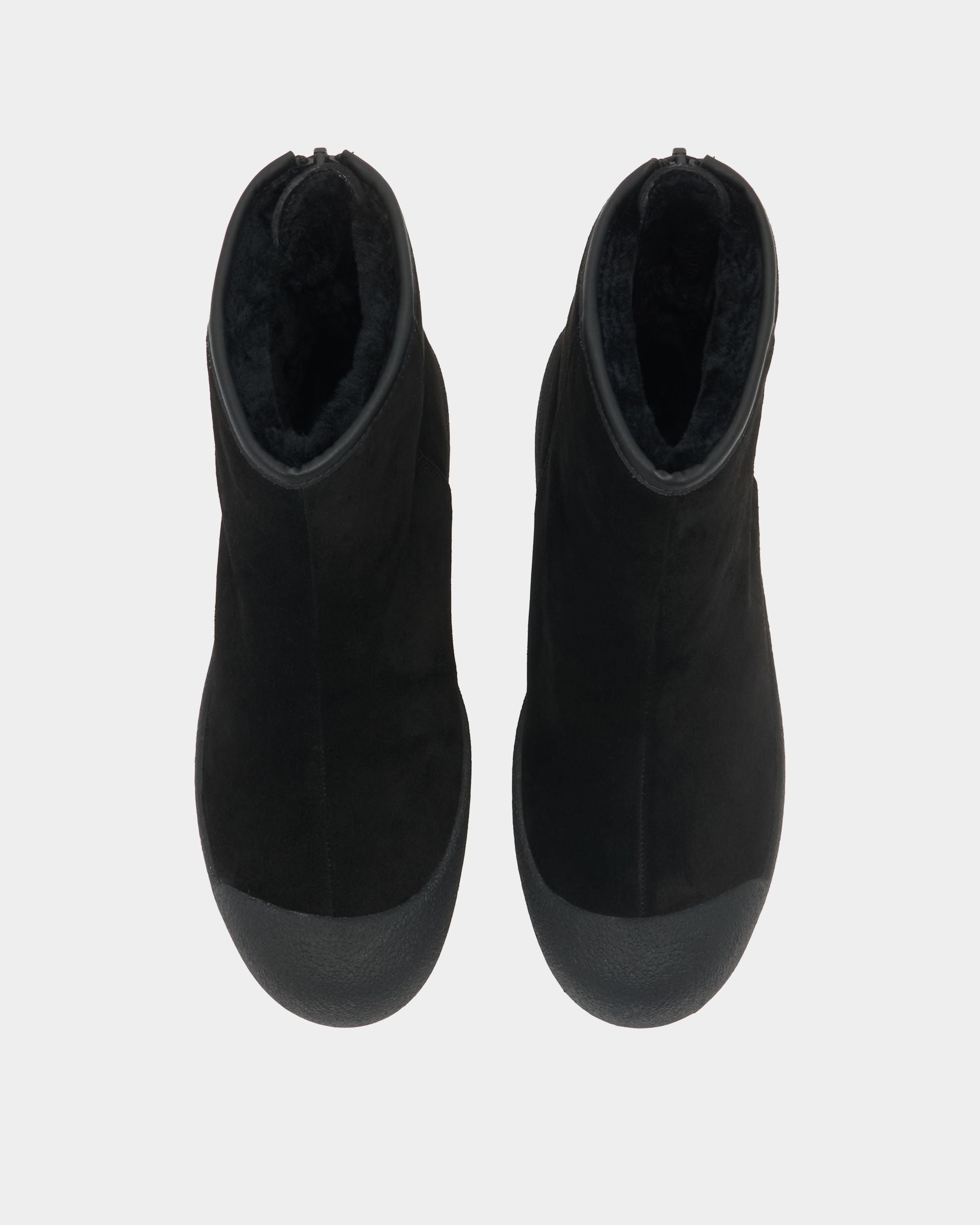 Bally Global - Bally Curling Bootie in Black Suede - Black