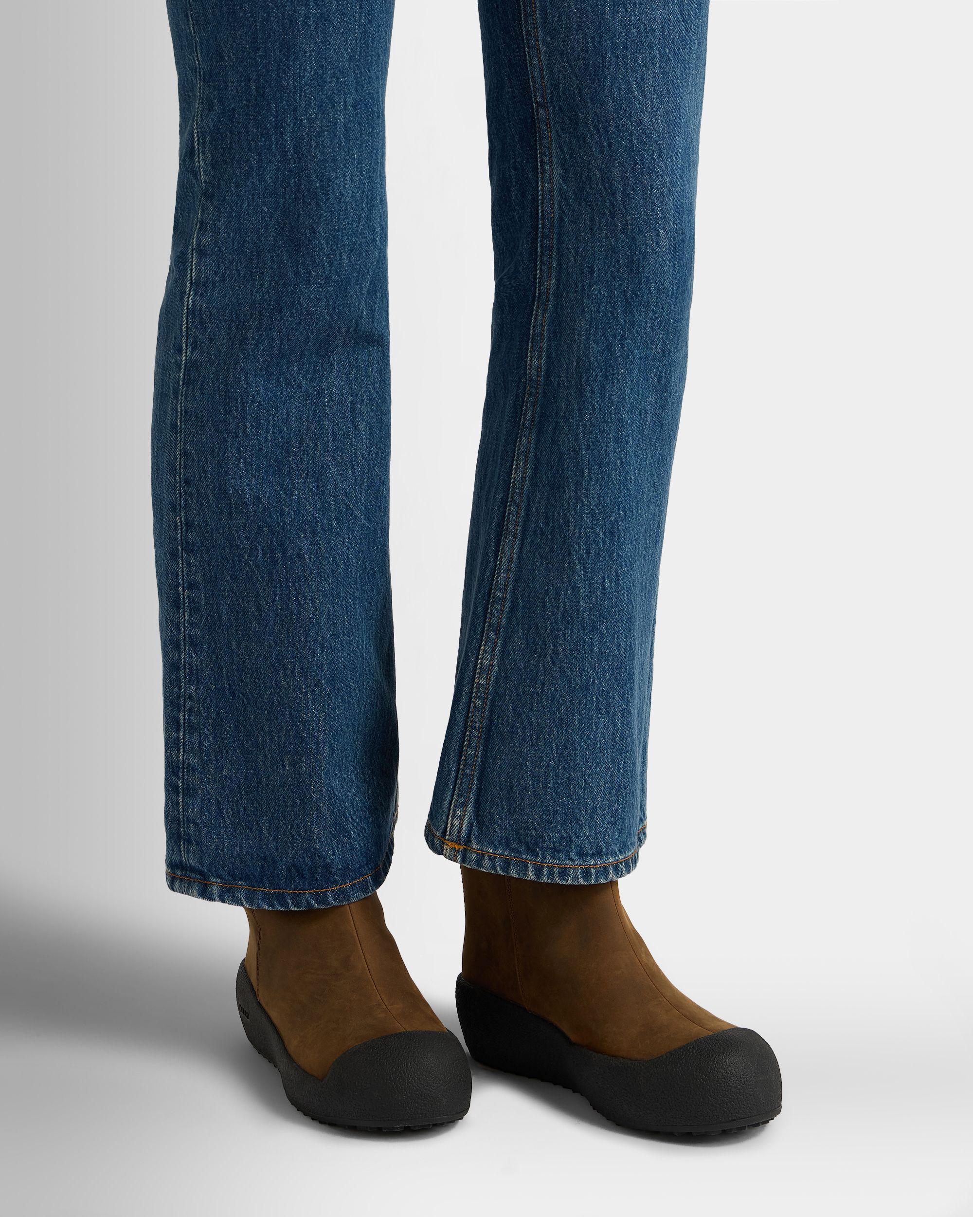 Bally Global - Bally Curling ブーティ ブラウン レザー - ブラウン