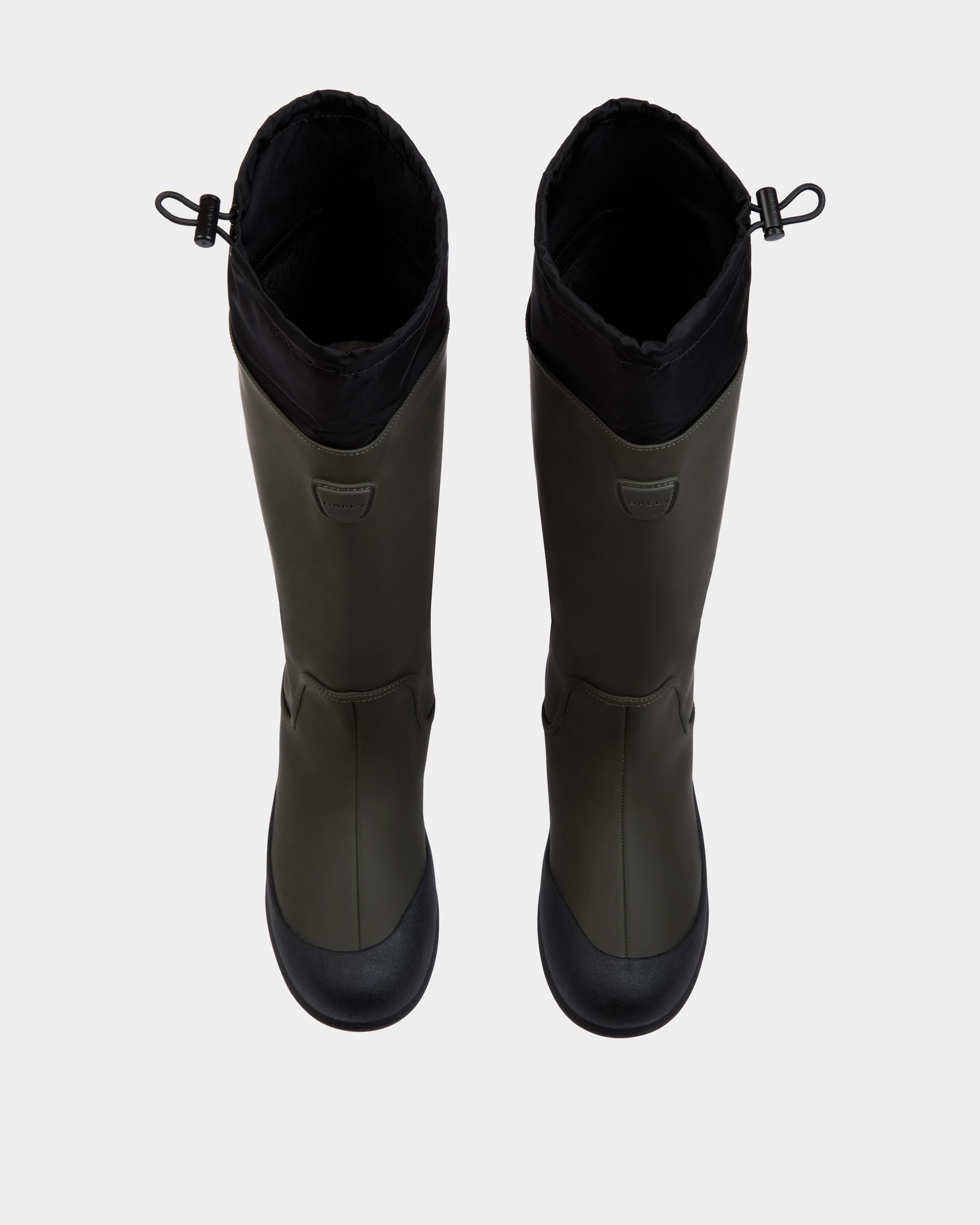 Bally Global - Frei ブーツ Military Green ラバーコーティングレザー - グリーン