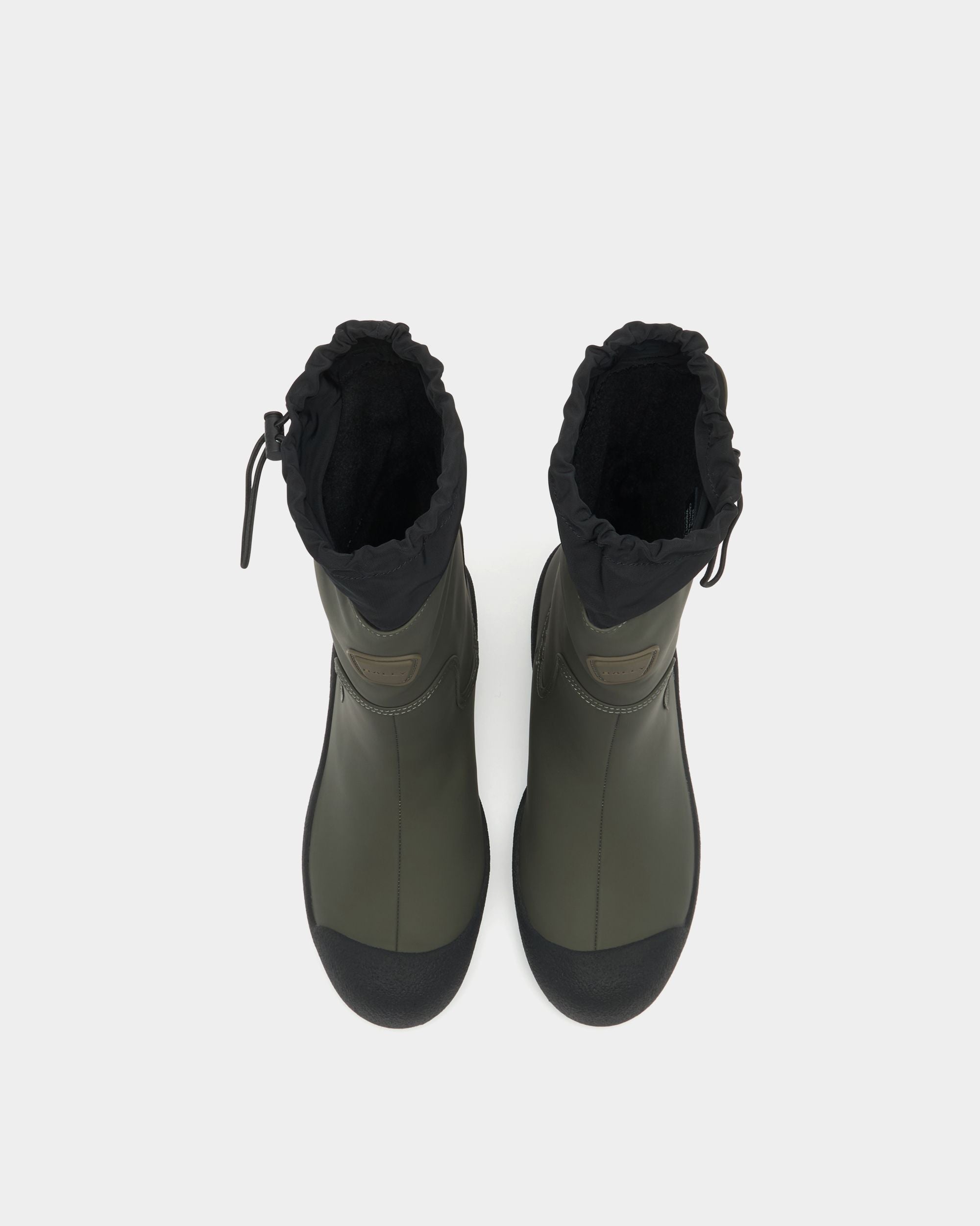 Bally Global - Bally Curling Boot in Military Green and Black Leather - Green