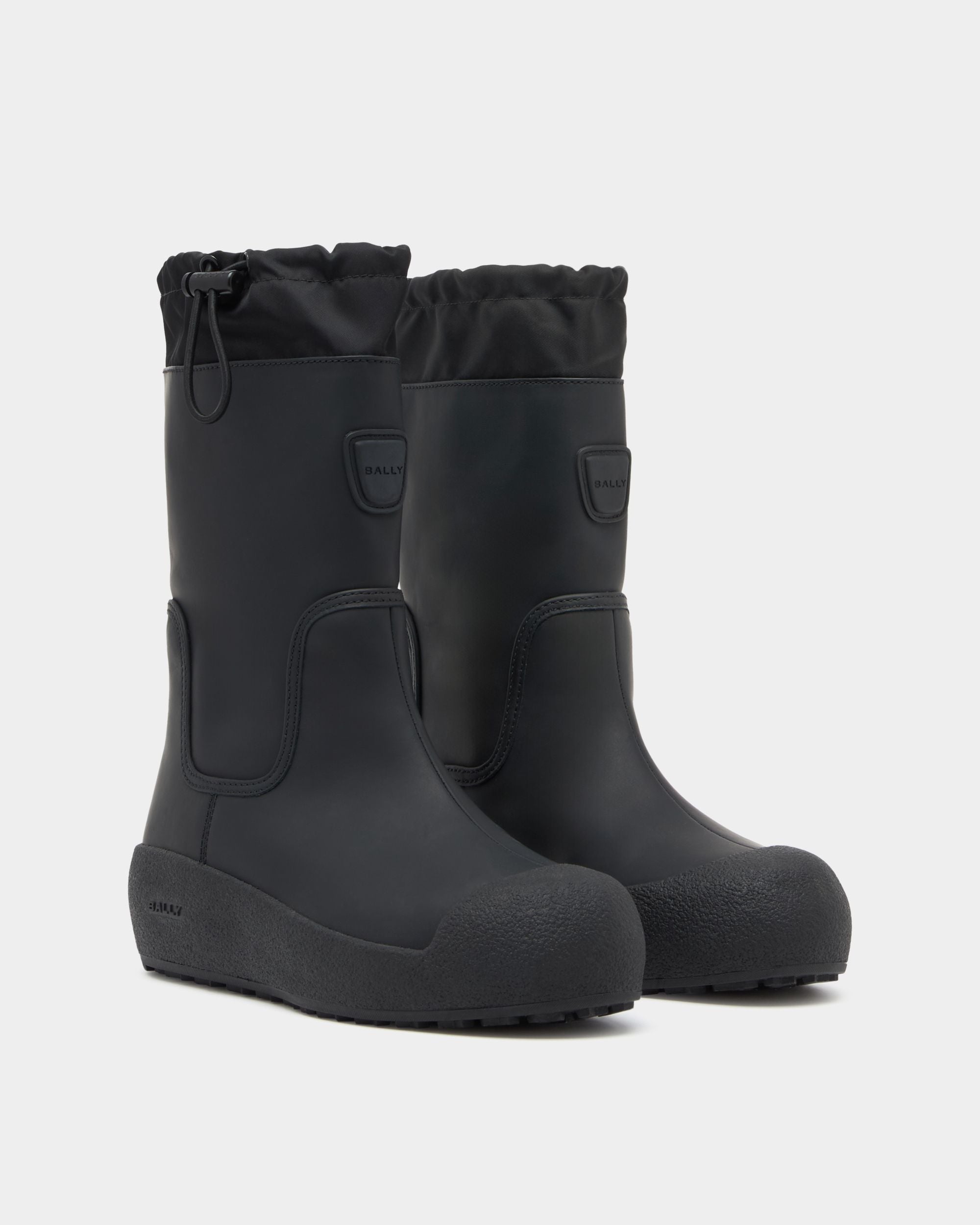 Bally Global - Bally Curling ブーツ ブラック レザー - ブラック