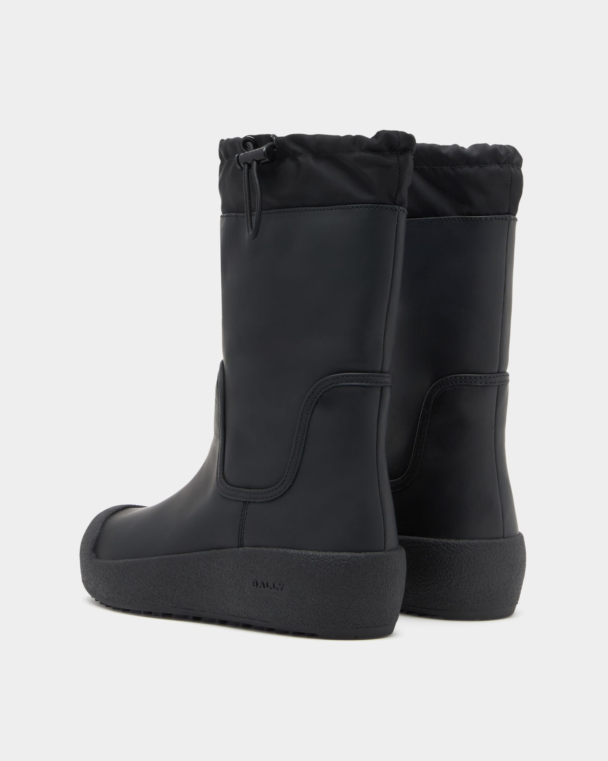Bally Global - Bally Curling ブーツ ブラック レザー - ブラック