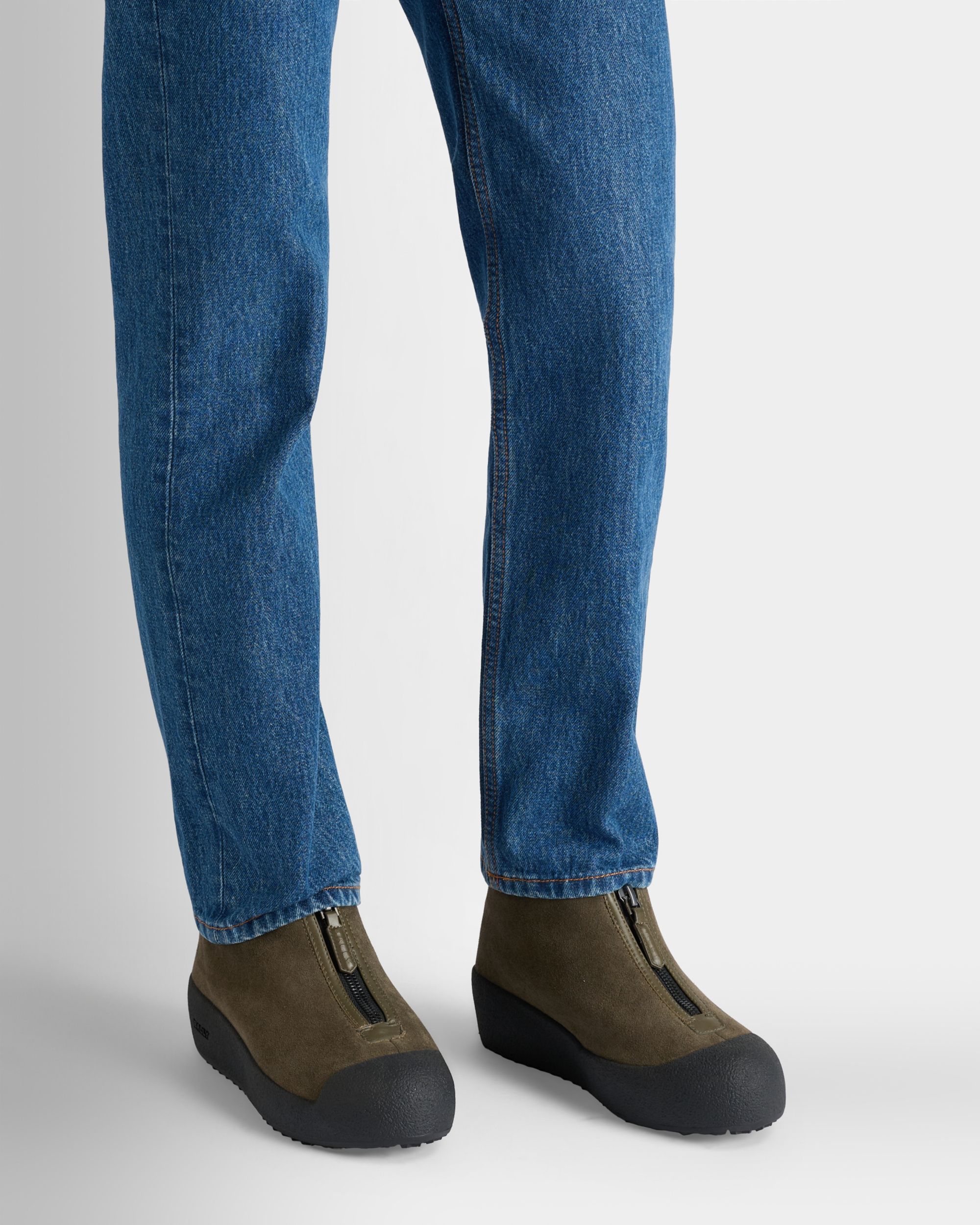 Bally Global - Bally Curling ブーティ ブラウン スエード - ブラウン