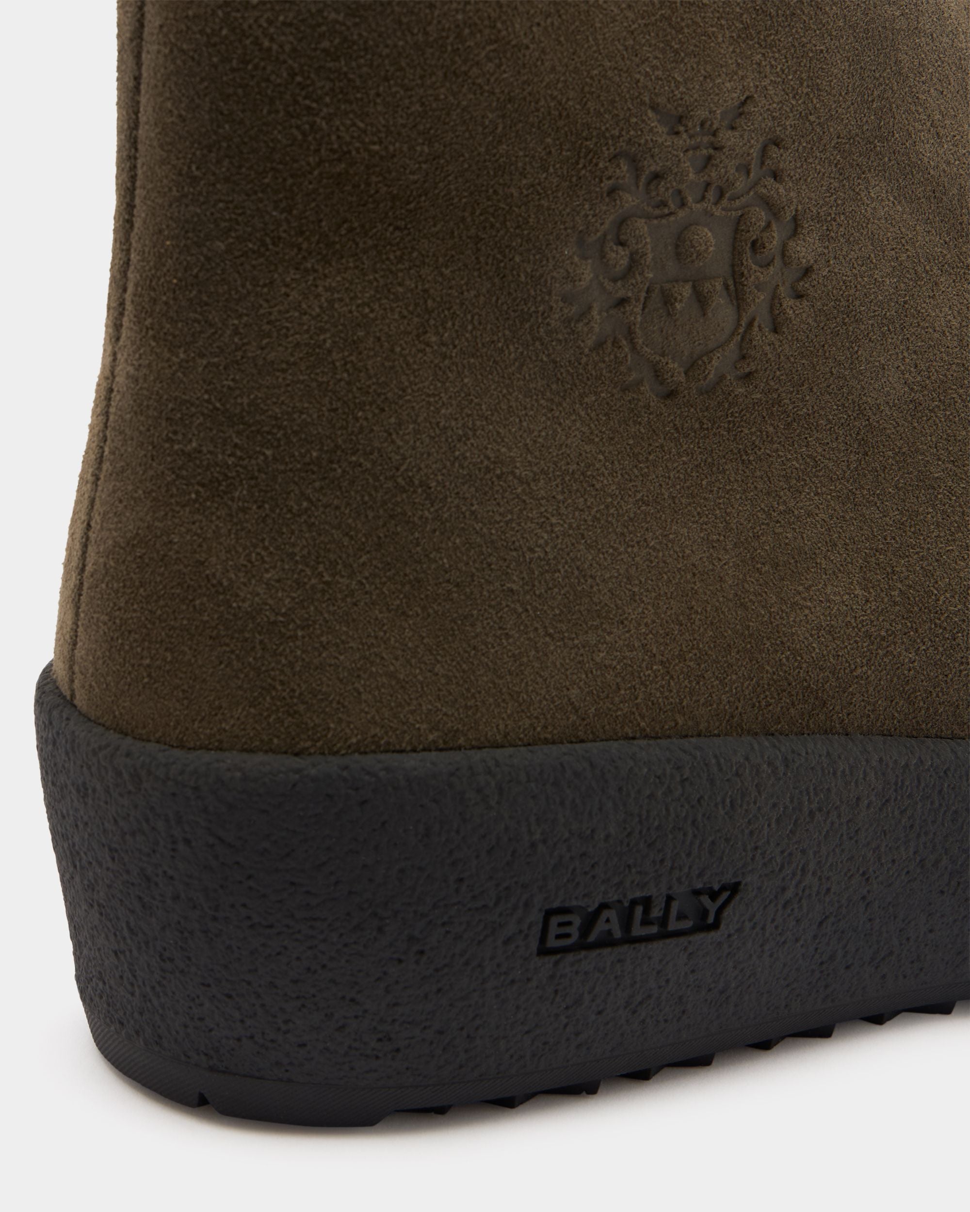 Bally Global - Bally Curling ブーティ ブラウン スエード - ブラウン